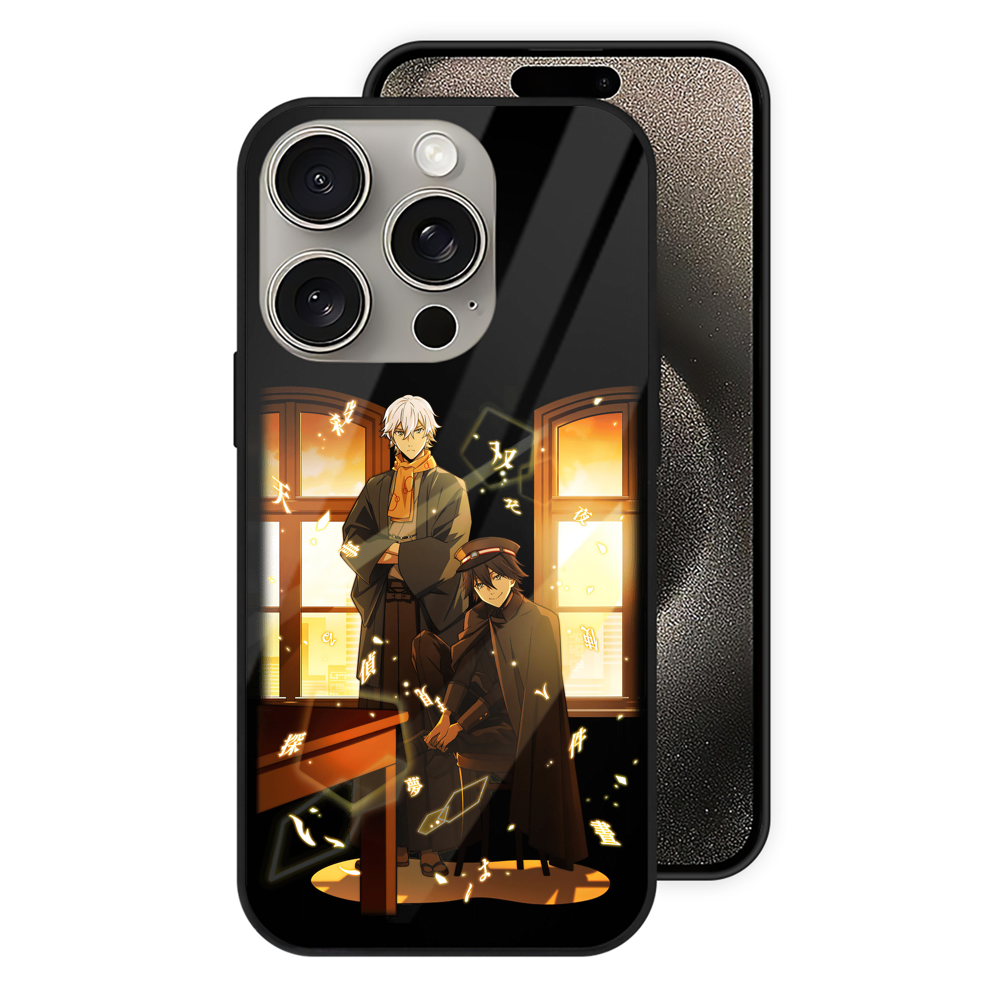 （画像用） 文豪ストレイドッグス Bungo Stray Dogs 【iPhone15Pro対応】スマホケース 耐衝撃＆黄変防止 背面ガラス