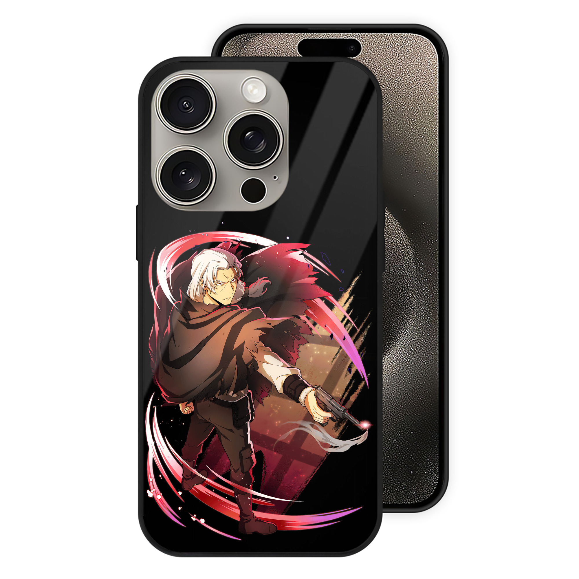 （画像用） 文豪ストレイドッグス Bungo Stray Dogs 【iPhone15Pro対応】スマホケース 耐衝撃＆黄変防止 背面ガラス
