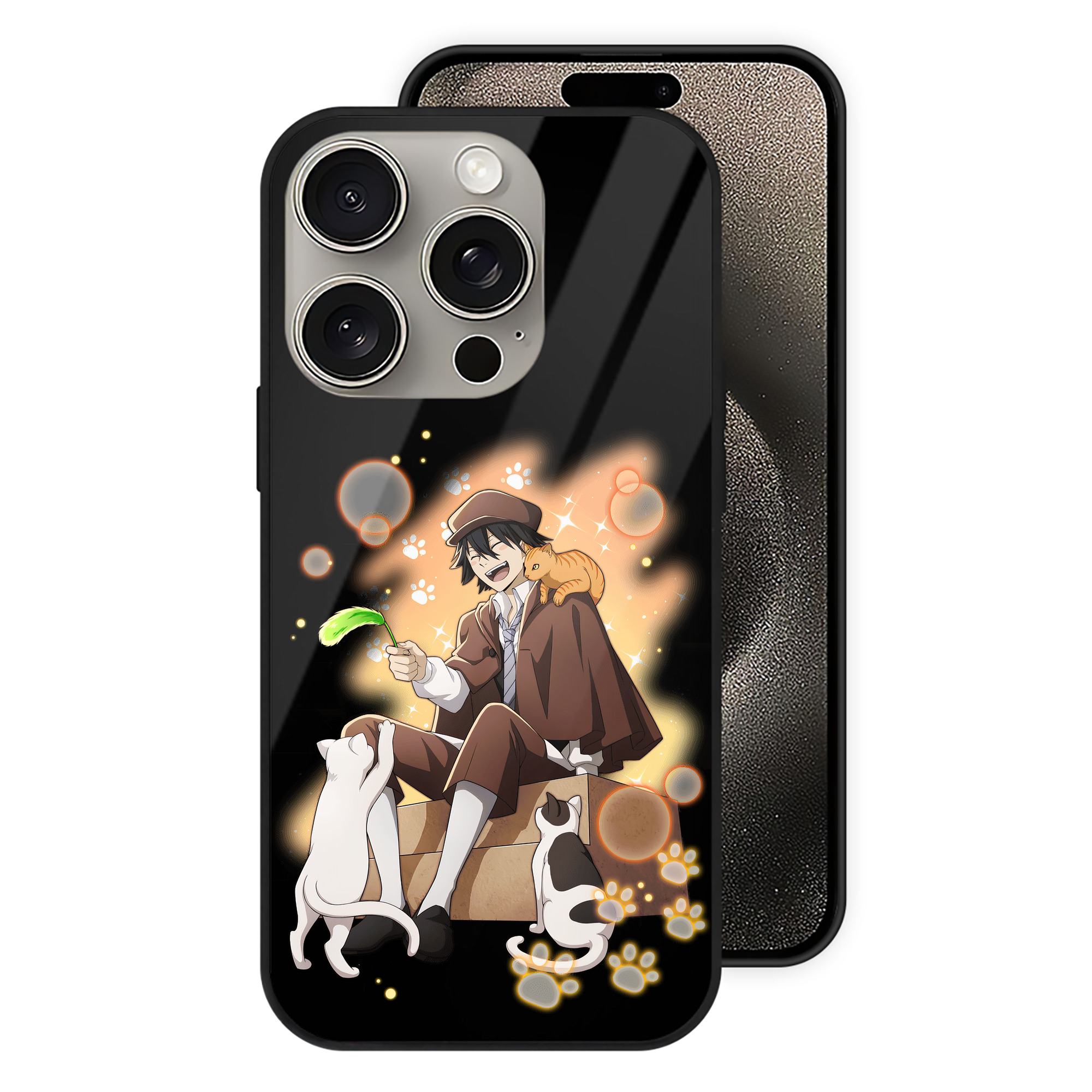 （画像用） 文豪ストレイドッグス Bungo Stray Dogs 【iPhone15Pro対応】スマホケース 耐衝撃＆黄変防止 背面ガラス