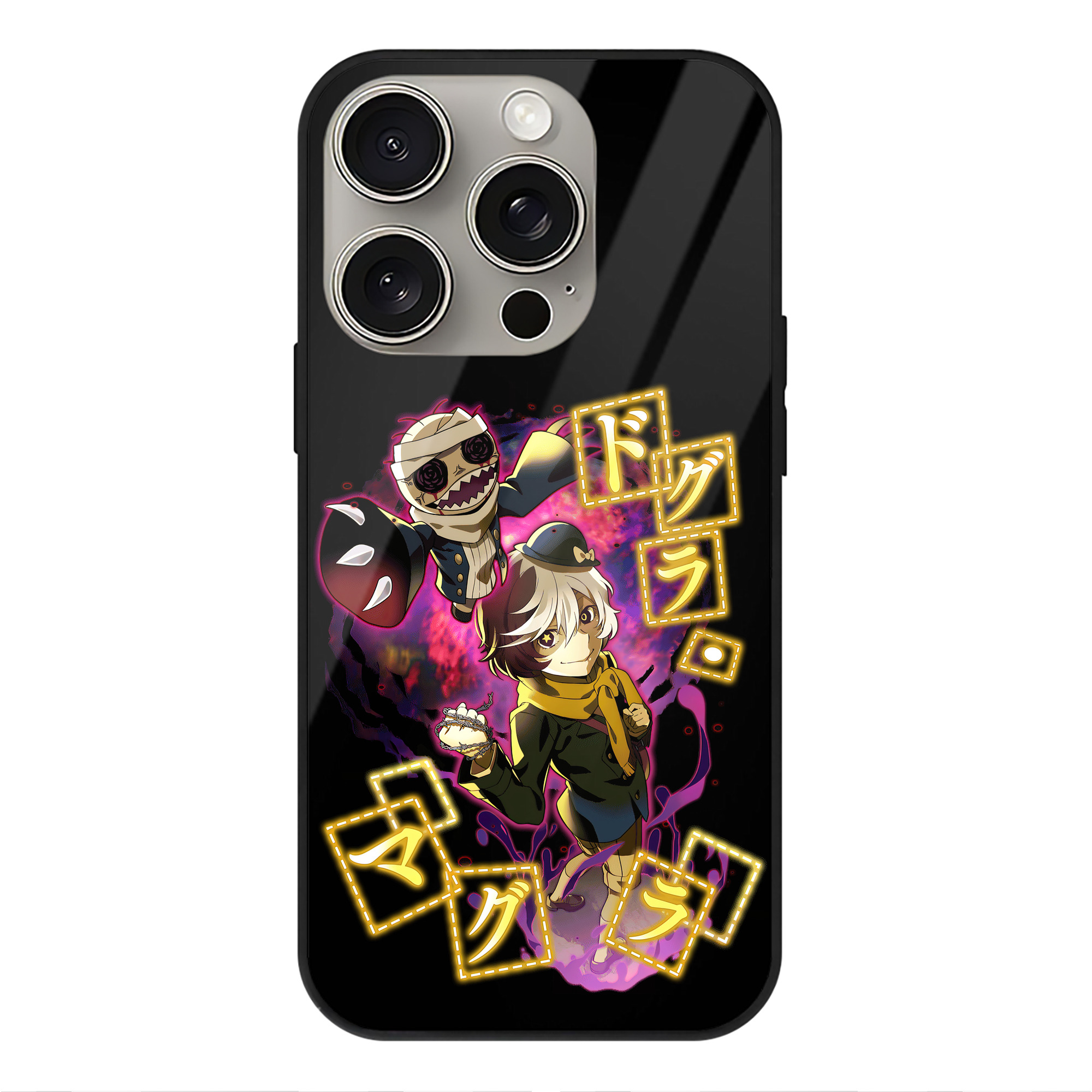 （画像用） 文豪ストレイドッグス Bungo Stray Dogs 【iPhone15Pro対応】スマホケース 耐衝撃＆黄変防止 背面ガラス