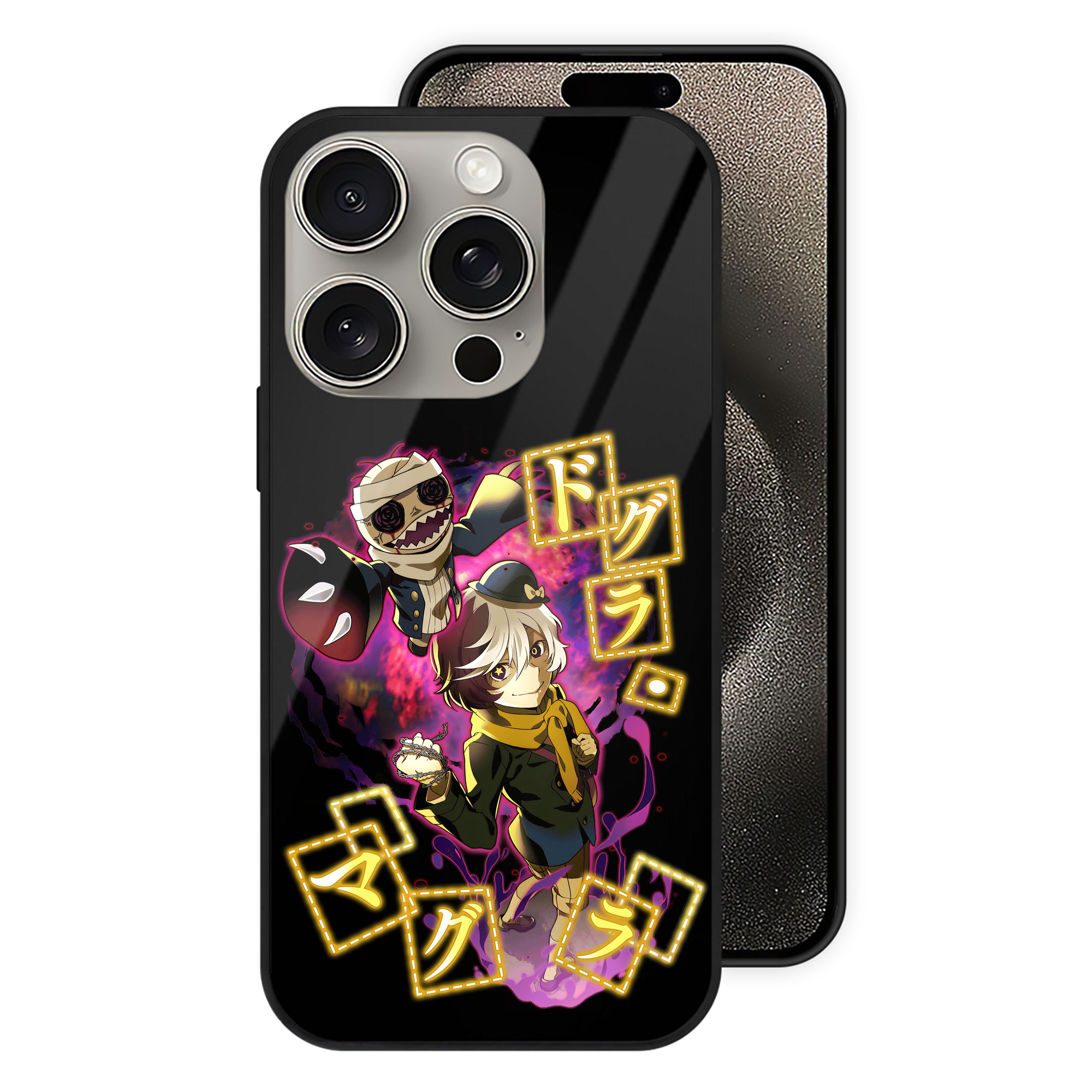 （画像用） 文豪ストレイドッグス Bungo Stray Dogs 【iPhone15Pro対応】スマホケース 耐衝撃＆黄変防止 背面ガラス