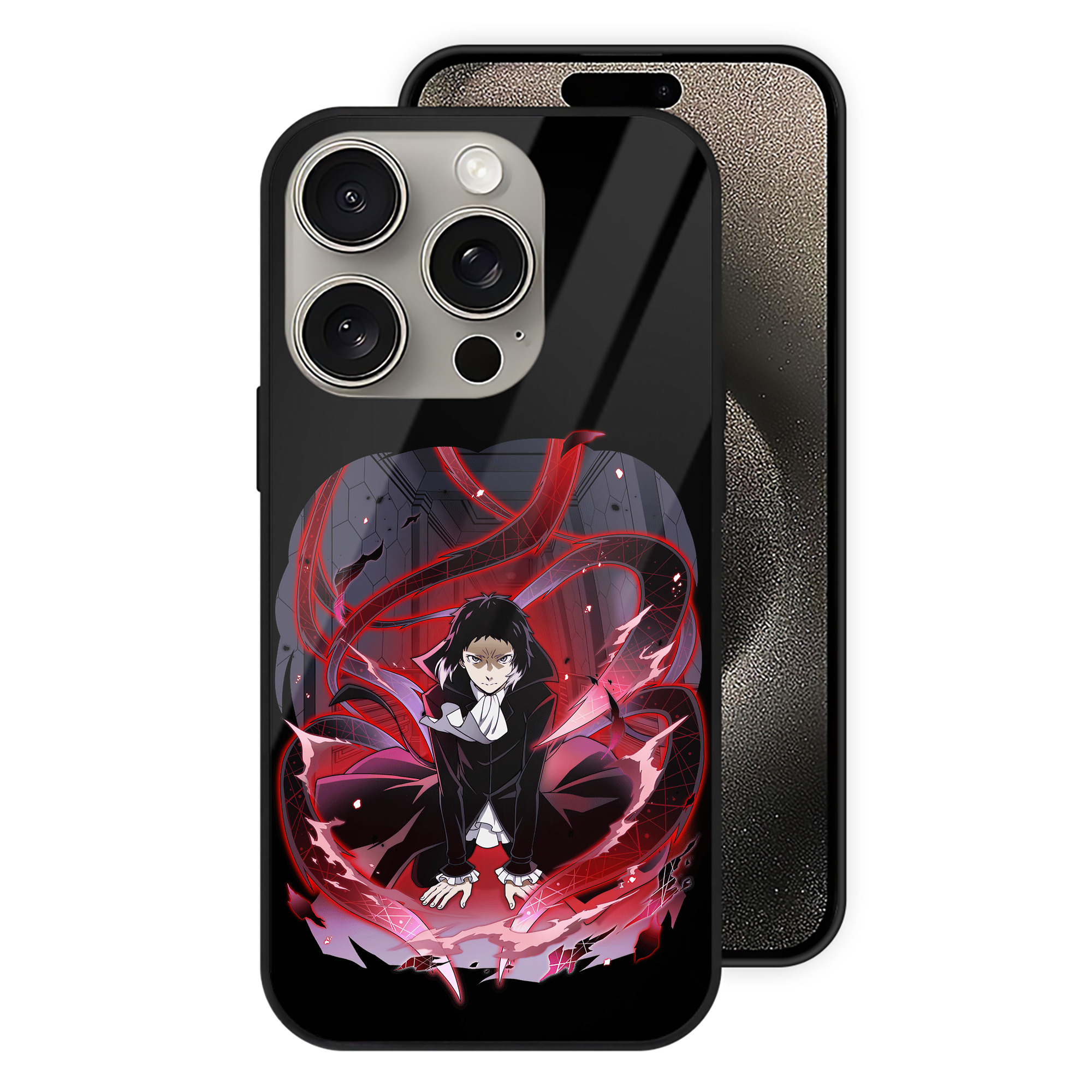 （画像用） 文豪ストレイドッグス Bungo Stray Dogs 【iPhone15Pro対応】スマホケース 耐衝撃＆黄変防止 背面ガラス