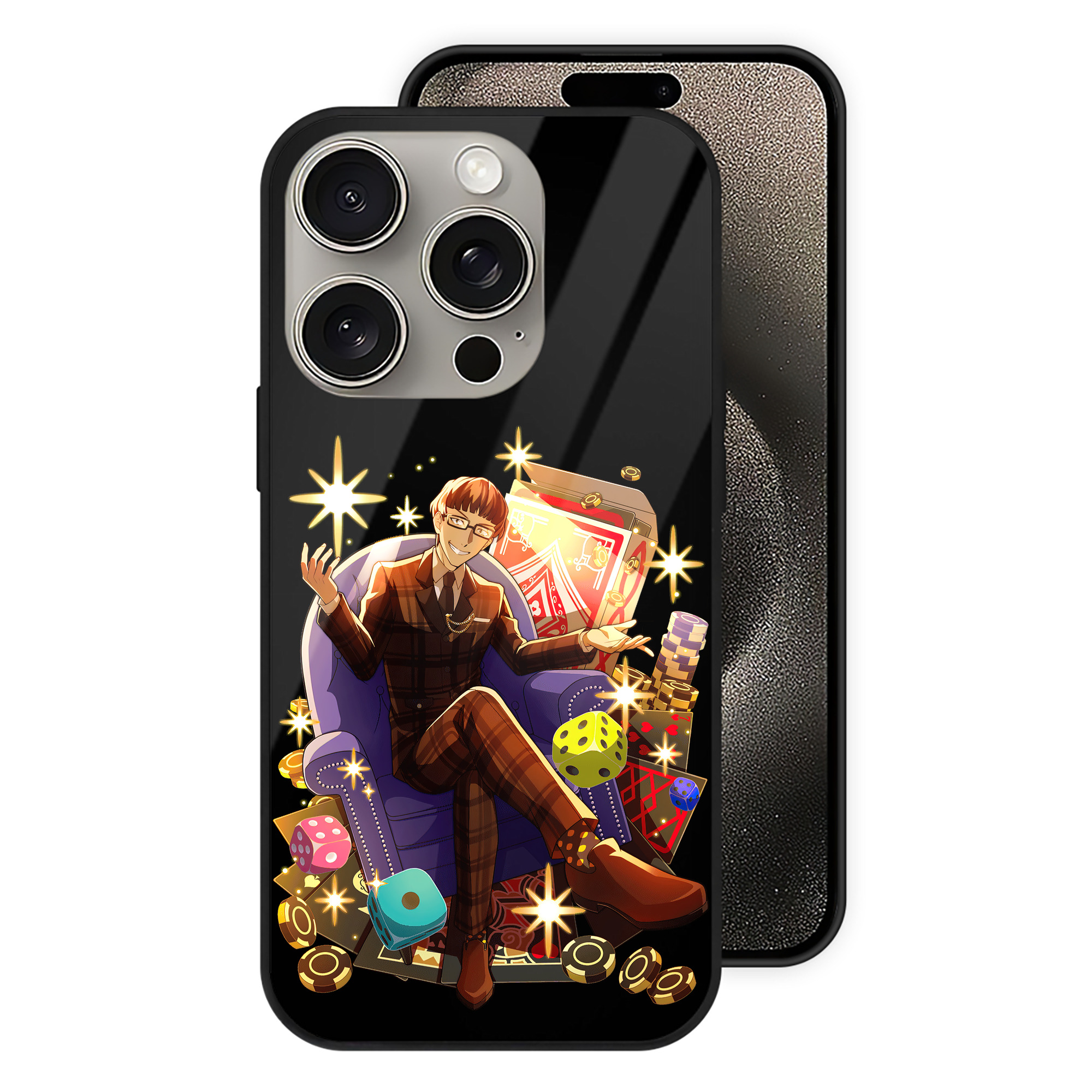 （画像用） 文豪ストレイドッグス Bungo Stray Dogs 【iPhone15Pro対応】スマホケース 耐衝撃＆黄変防止 背面ガラス