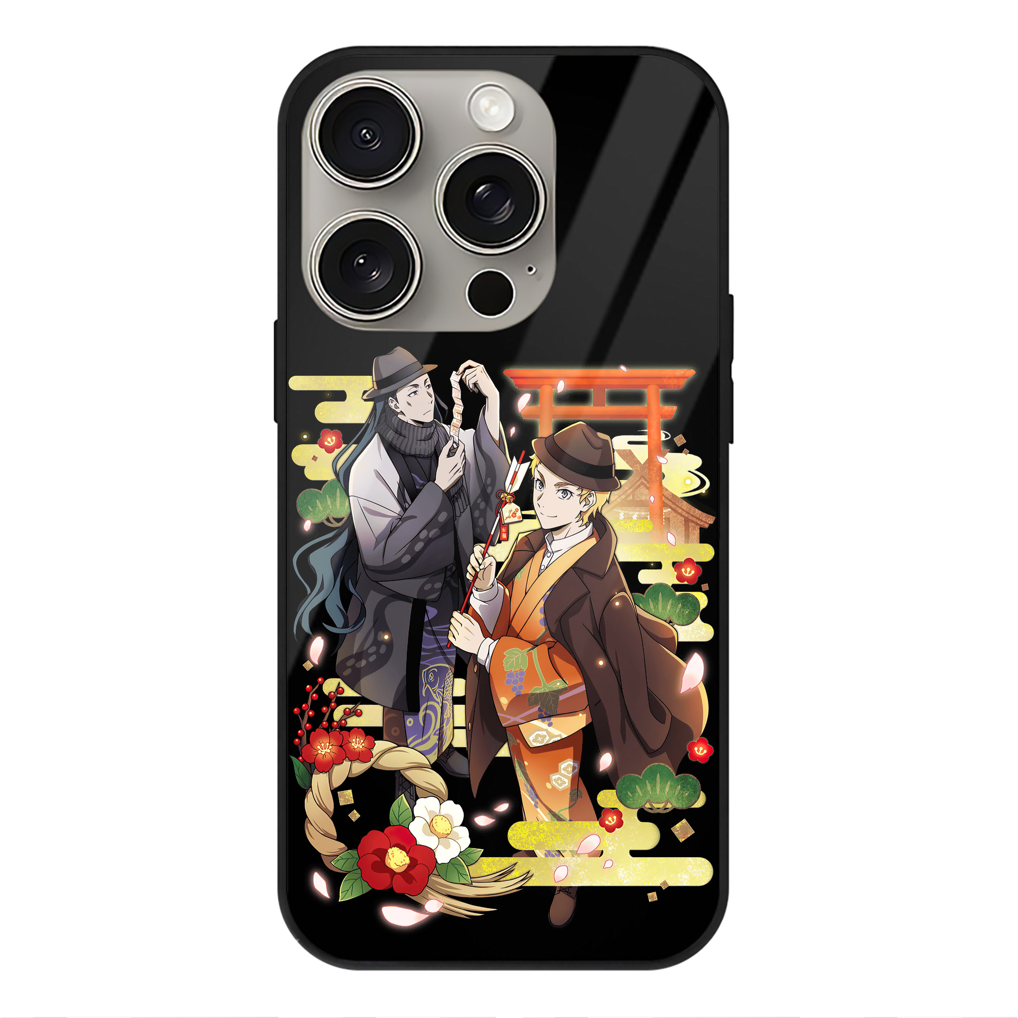 （画像用） 文豪ストレイドッグス Bungo Stray Dogs 【iPhone15Pro対応】スマホケース 耐衝撃＆黄変防止 背面ガラス