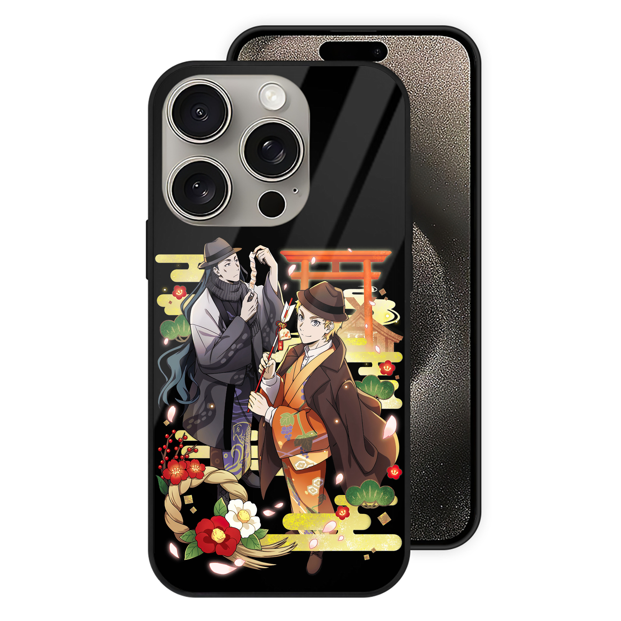 （画像用） 文豪ストレイドッグス Bungo Stray Dogs 【iPhone15Pro対応】スマホケース 耐衝撃＆黄変防止 背面ガラス