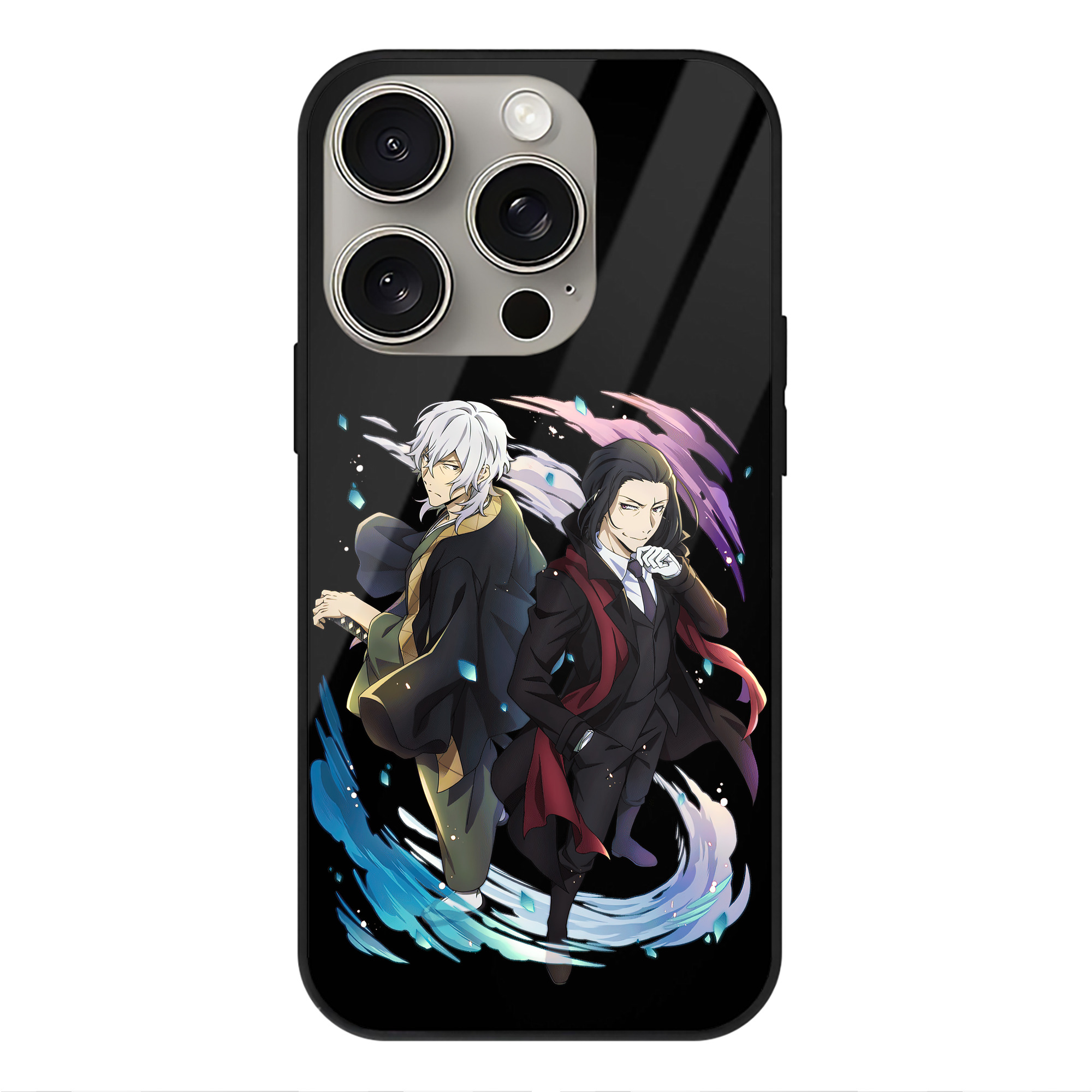 （画像用） 文豪ストレイドッグス Bungo Stray Dogs 【iPhone15Pro対応】スマホケース 耐衝撃＆黄変防止 背面ガラス