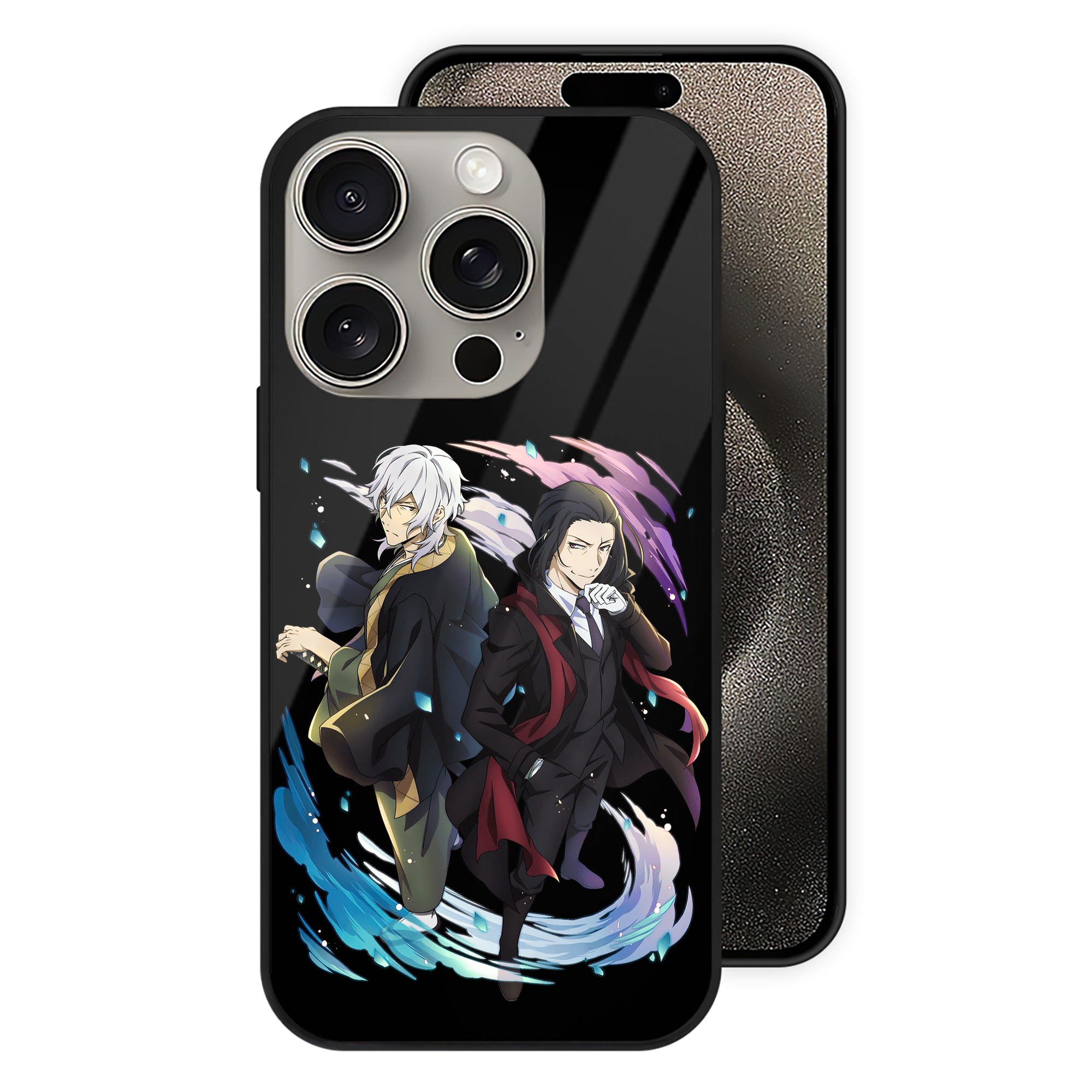 （画像用） 文豪ストレイドッグス Bungo Stray Dogs 【iPhone15Pro対応】スマホケース 耐衝撃＆黄変防止 背面ガラス