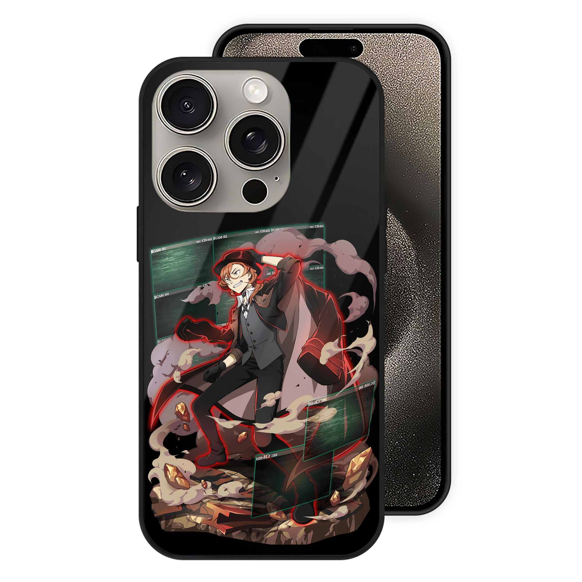 （画像用） 文豪ストレイドッグス Bungo Stray Dogs 【iPhone15Pro対応】スマホケース 耐衝撃＆黄変防止 背面ガラス