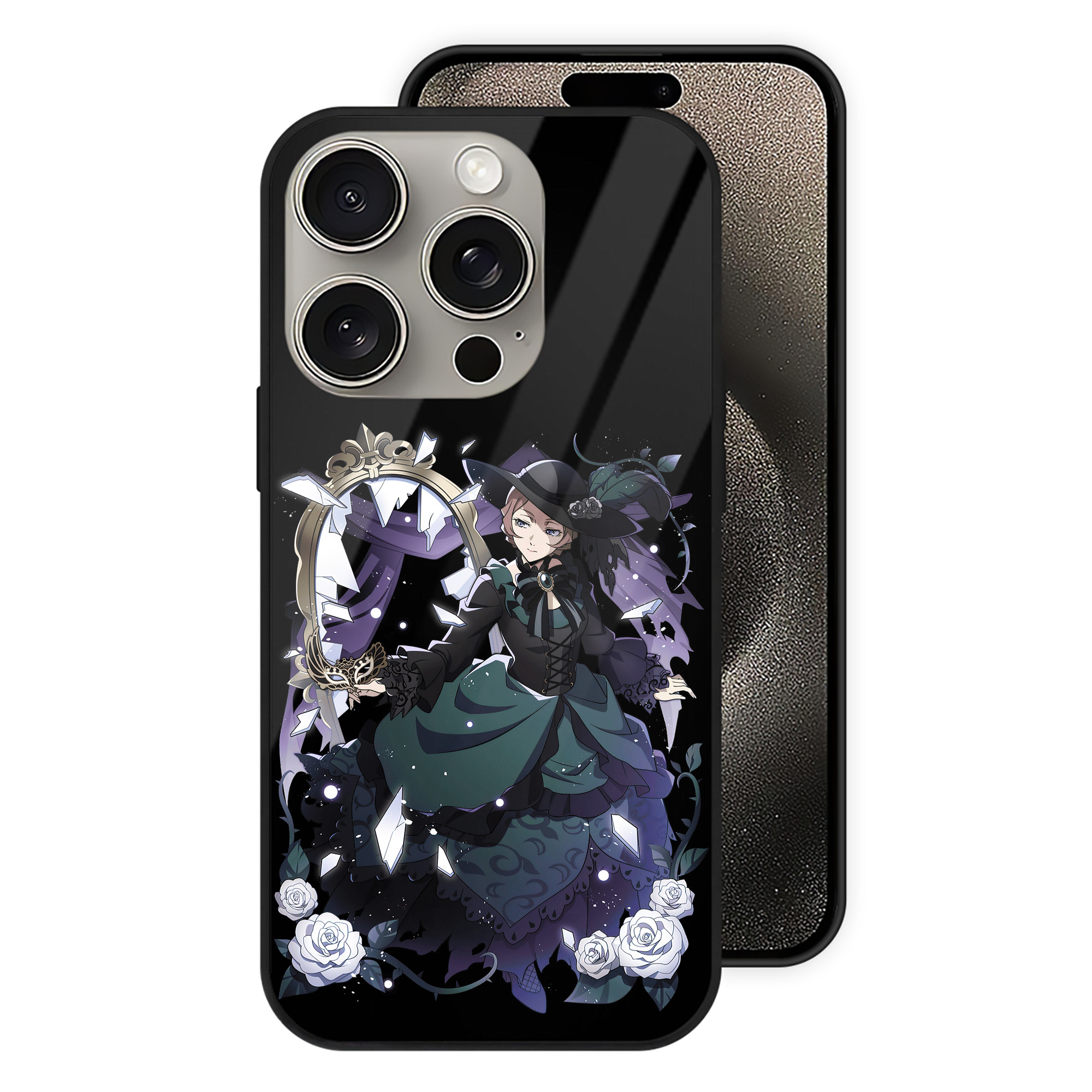 （画像用） 文豪ストレイドッグス Bungo Stray Dogs 【iPhone15Pro対応】スマホケース 耐衝撃＆黄変防止 背面ガラス