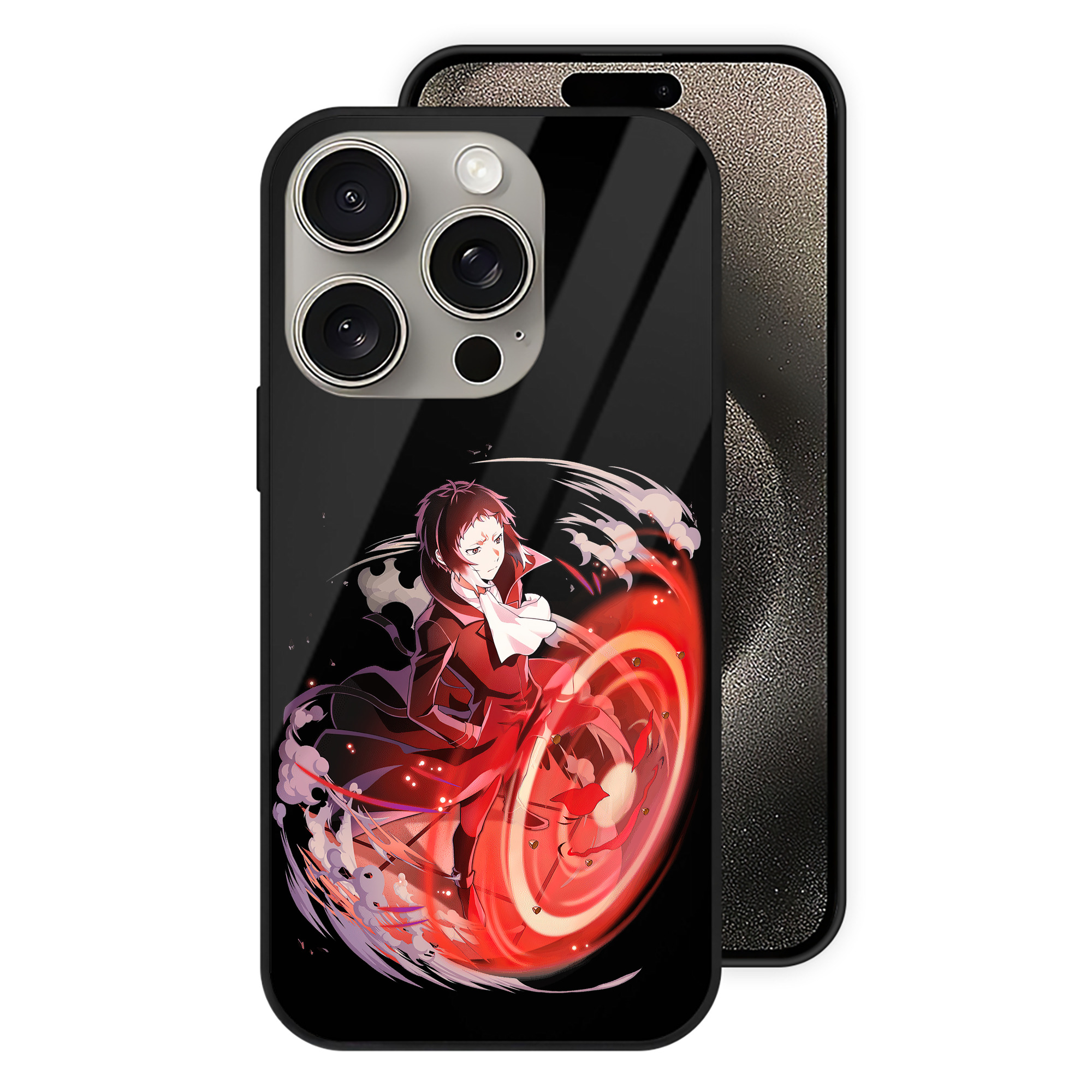 （画像用） 文豪ストレイドッグス Bungo Stray Dogs 【iPhone15Pro対応】スマホケース 耐衝撃＆黄変防止 背面ガラス