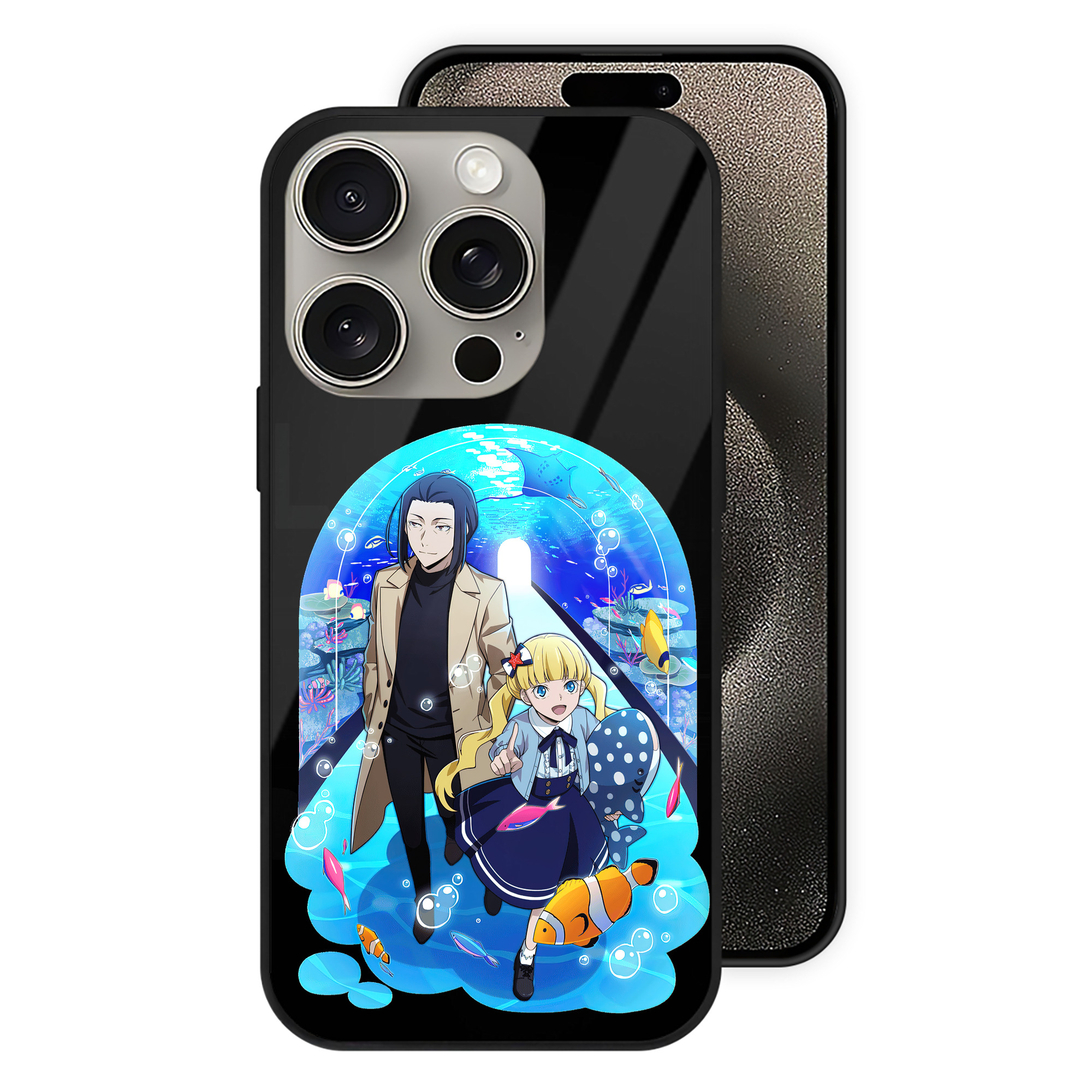 （画像用） 文豪ストレイドッグス Bungo Stray Dogs 【iPhone15Pro対応】スマホケース 耐衝撃＆黄変防止 背面ガラス