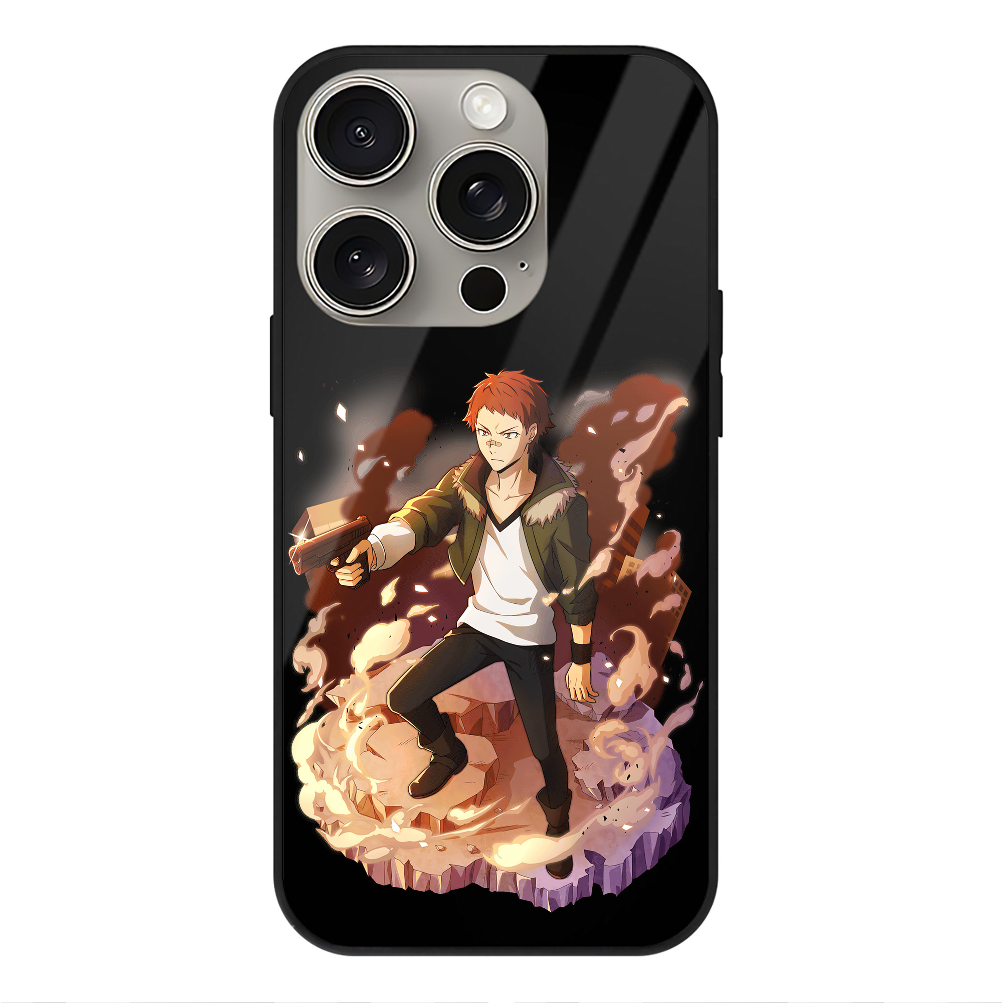 （画像用） 文豪ストレイドッグス Bungo Stray Dogs 【iPhone15Pro対応】スマホケース 耐衝撃＆黄変防止 背面ガラス