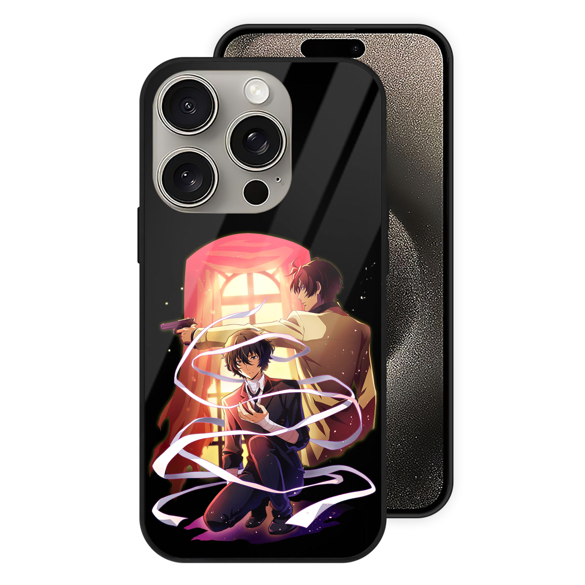 （画像用） 文豪ストレイドッグス Bungo Stray Dogs 【iPhone15Pro対応】スマホケース 耐衝撃＆黄変防止 背面ガラス