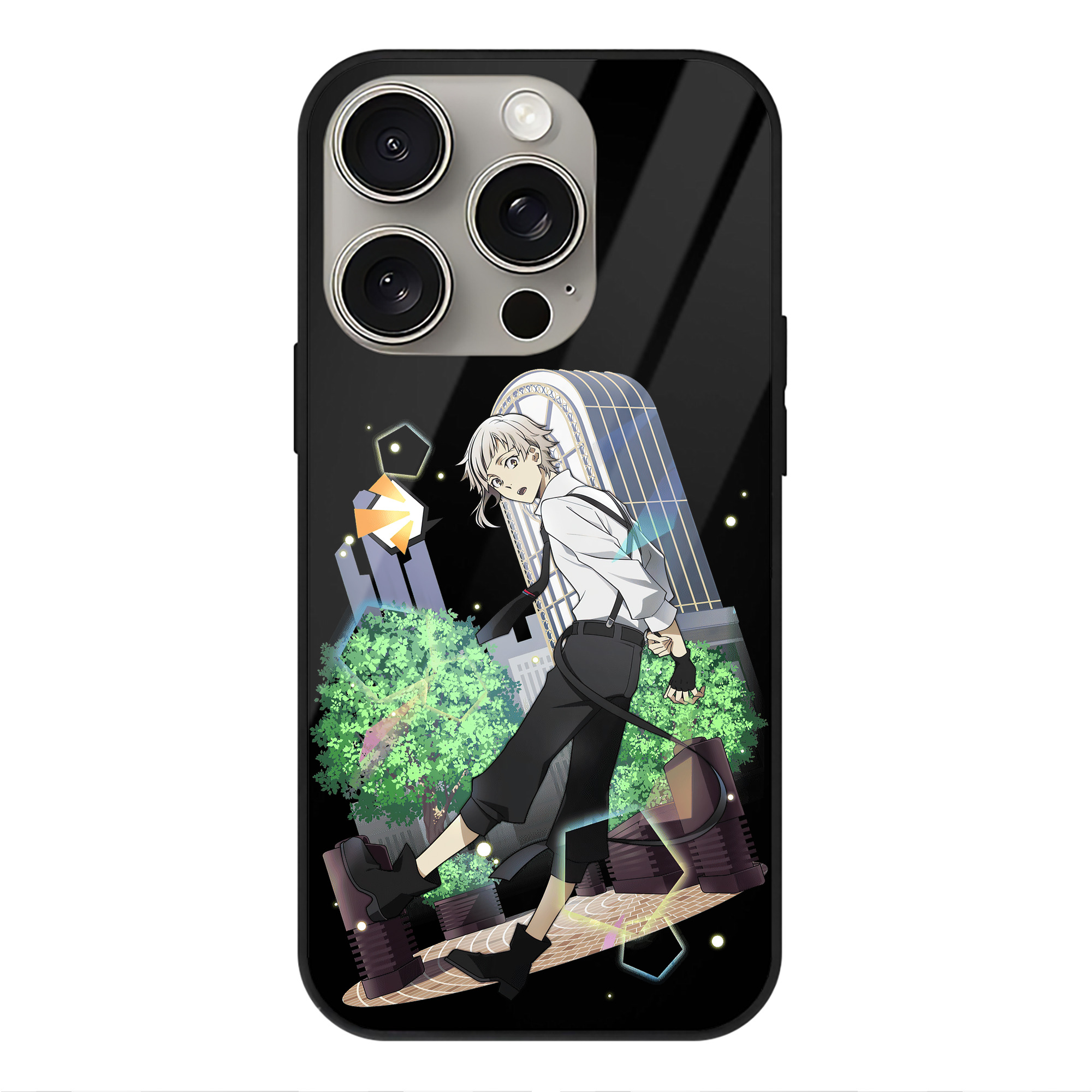 （画像用） 文豪ストレイドッグス Bungo Stray Dogs 【iPhone15Pro対応】スマホケース 耐衝撃＆黄変防止 背面ガラス