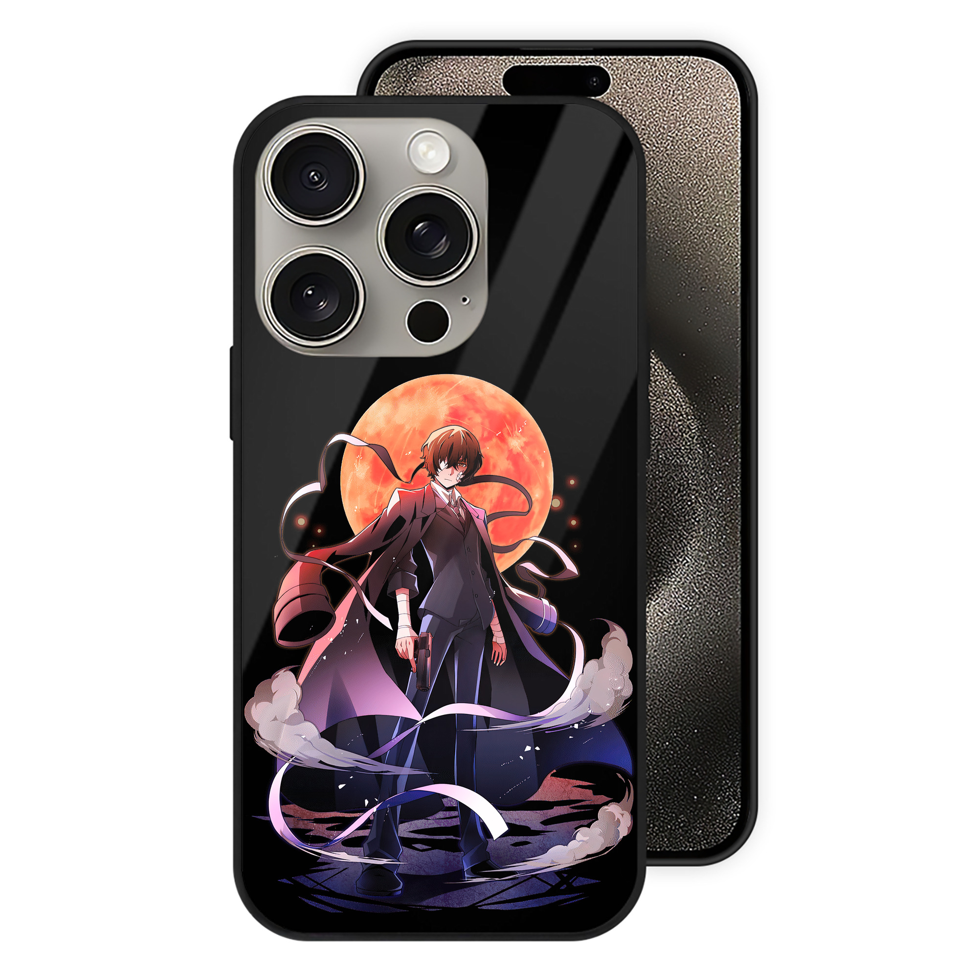 （画像用） 文豪ストレイドッグス Bungo Stray Dogs 【iPhone15Pro対応】スマホケース 耐衝撃＆黄変防止 背面ガラス