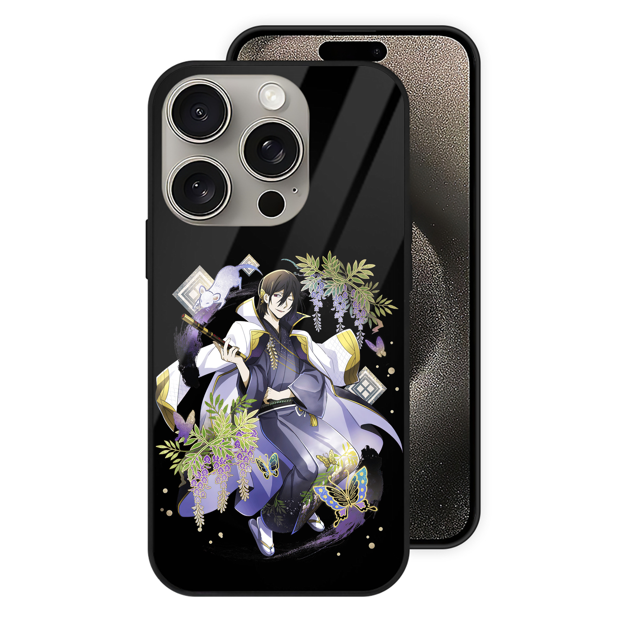 （画像用） 文豪ストレイドッグス Bungo Stray Dogs 【iPhone15Pro対応】スマホケース 耐衝撃＆黄変防止 背面ガラス