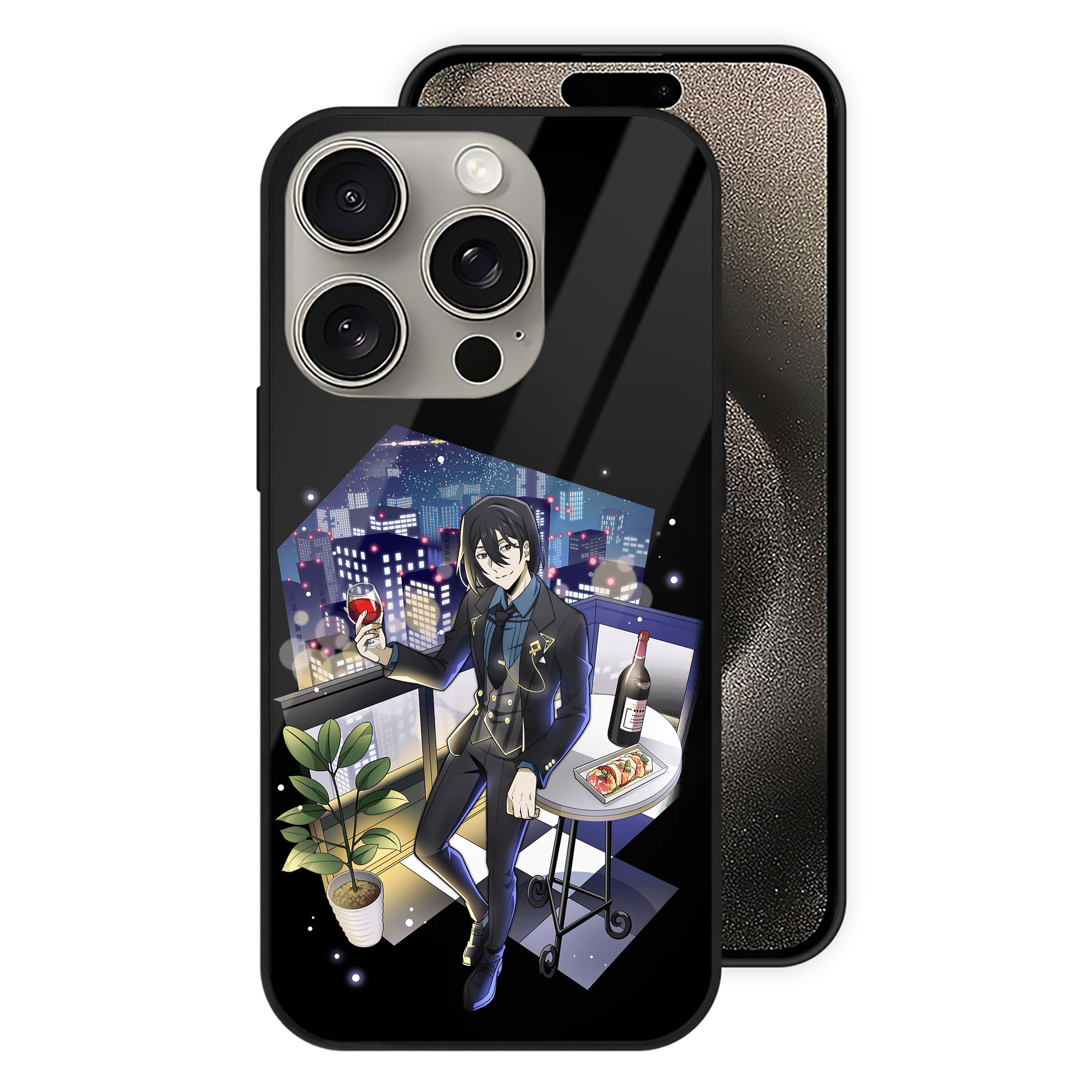 （画像用） 文豪ストレイドッグス Bungo Stray Dogs 【iPhone15Pro対応】スマホケース 耐衝撃＆黄変防止 背面ガラス