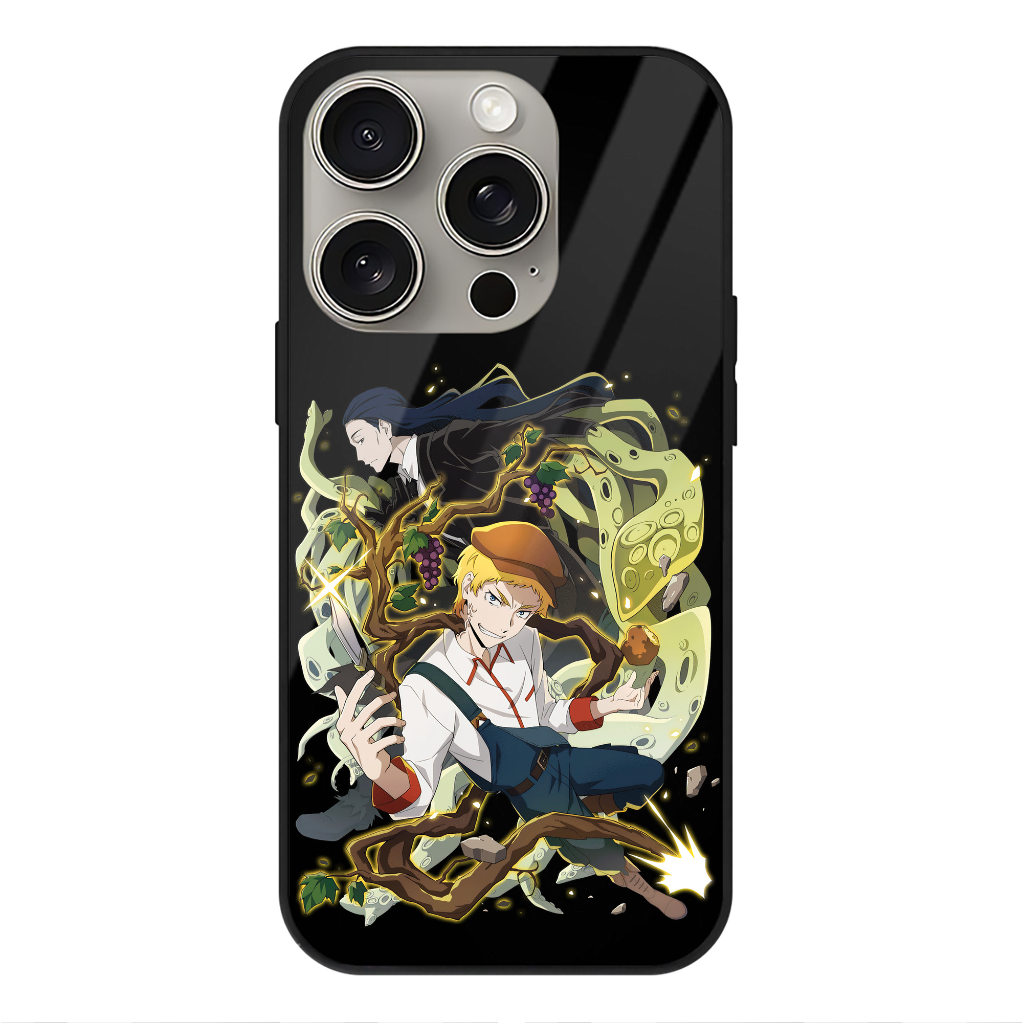 （画像用） 文豪ストレイドッグス Bungo Stray Dogs 【iPhone15Pro対応】スマホケース 耐衝撃＆黄変防止 背面ガラス