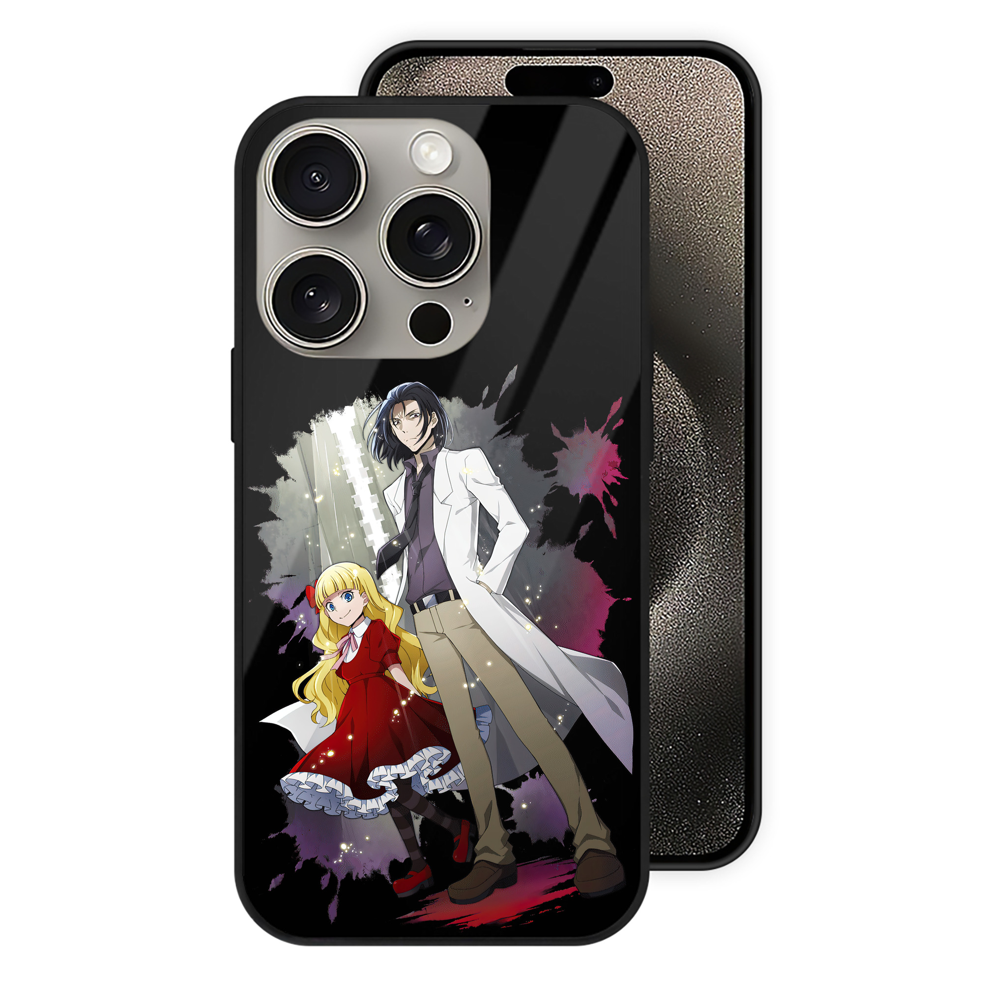 （画像用） 文豪ストレイドッグス Bungo Stray Dogs 【iPhone15Pro対応】スマホケース 耐衝撃＆黄変防止 背面ガラス