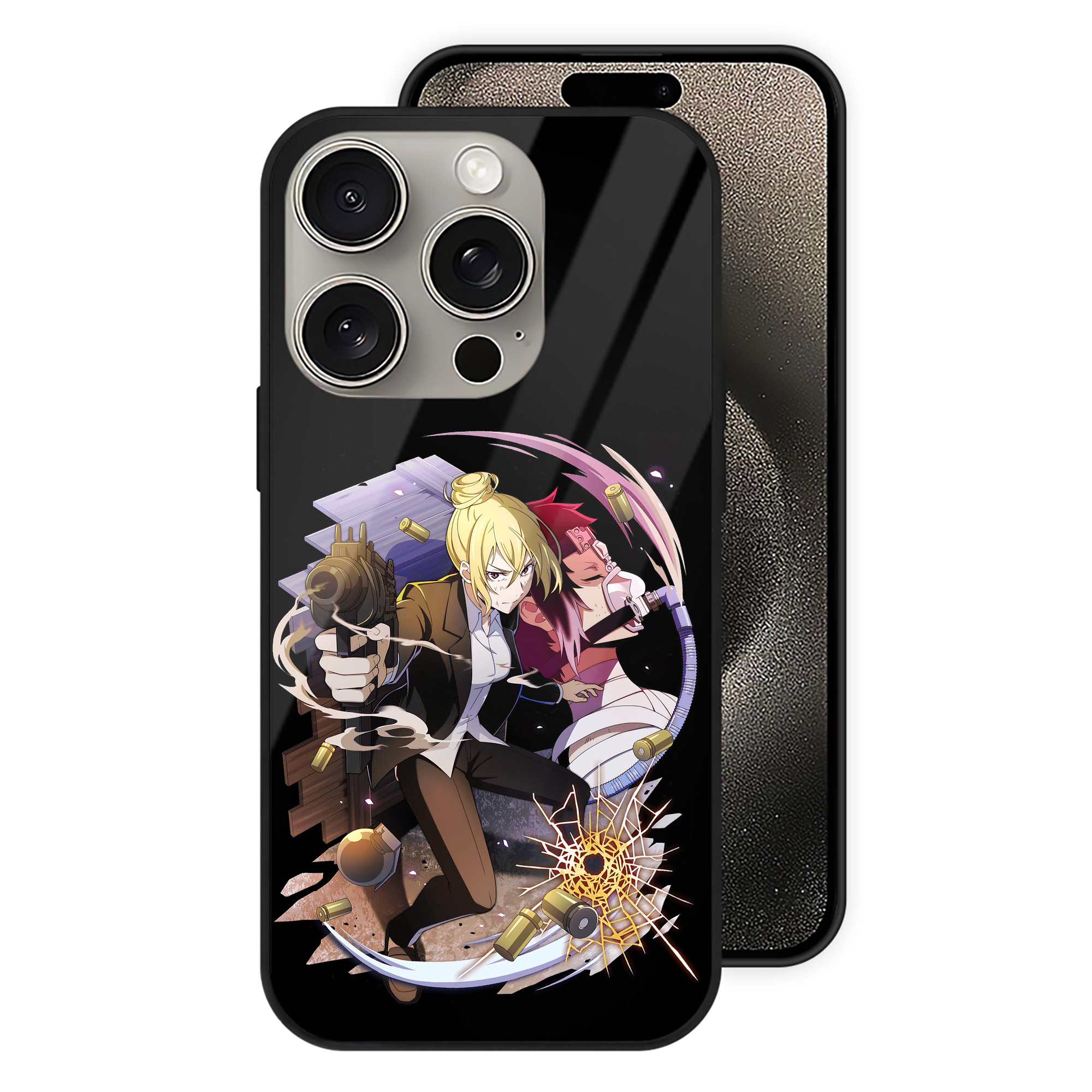 （画像用） 文豪ストレイドッグス Bungo Stray Dogs 【iPhone15Pro対応】スマホケース 耐衝撃＆黄変防止 背面ガラス