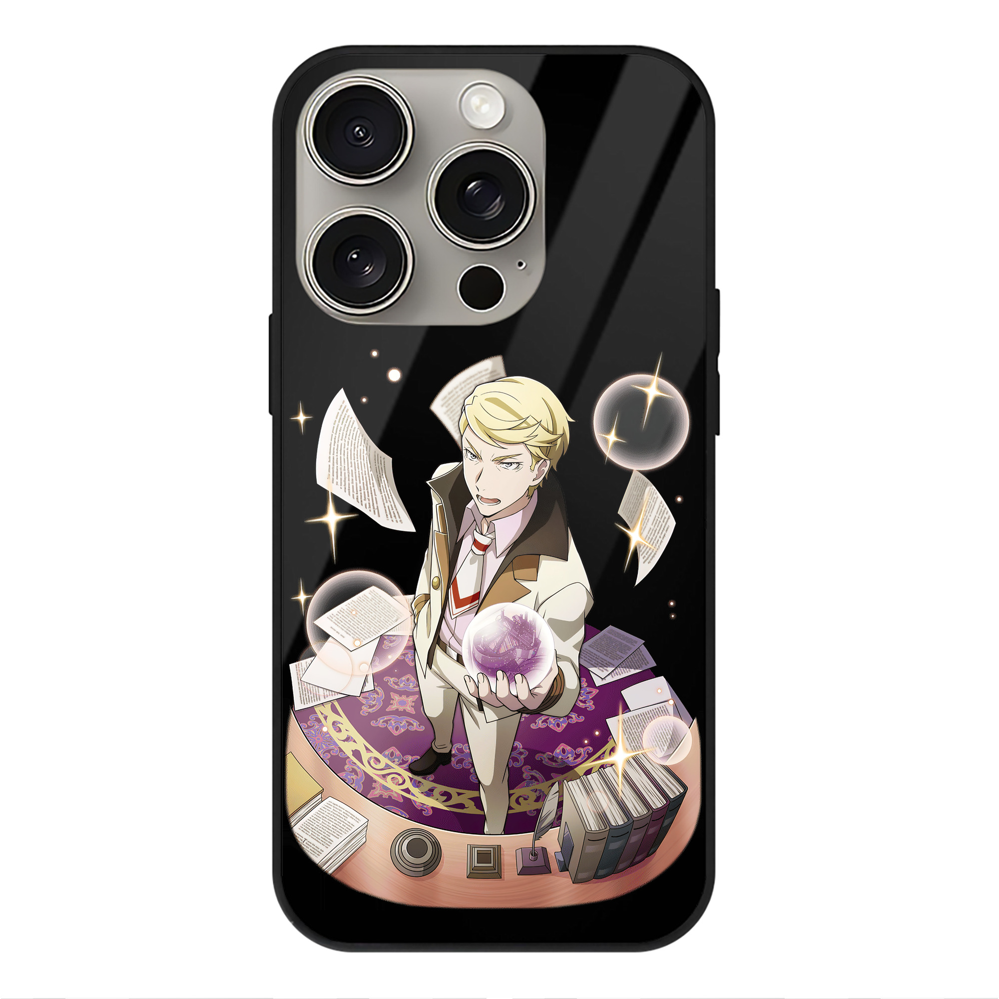 （画像用） 文豪ストレイドッグス Bungo Stray Dogs 【iPhone15Pro対応】スマホケース 耐衝撃＆黄変防止 背面ガラス