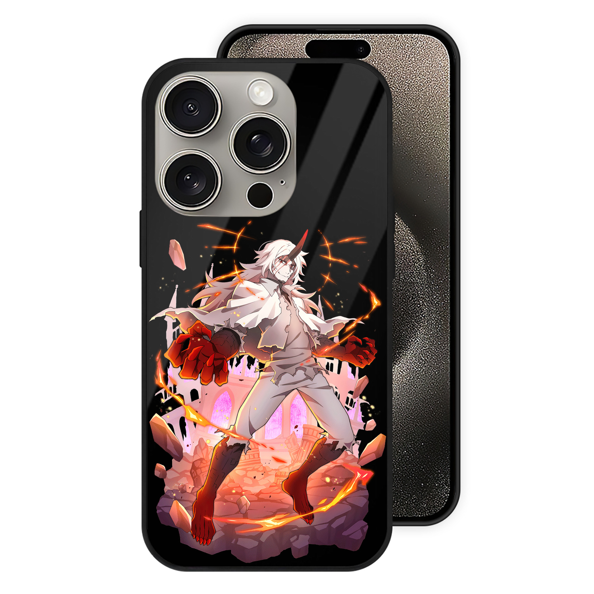 （画像用） 文豪ストレイドッグス Bungo Stray Dogs 【iPhone15Pro対応】スマホケース 耐衝撃＆黄変防止 背面ガラス