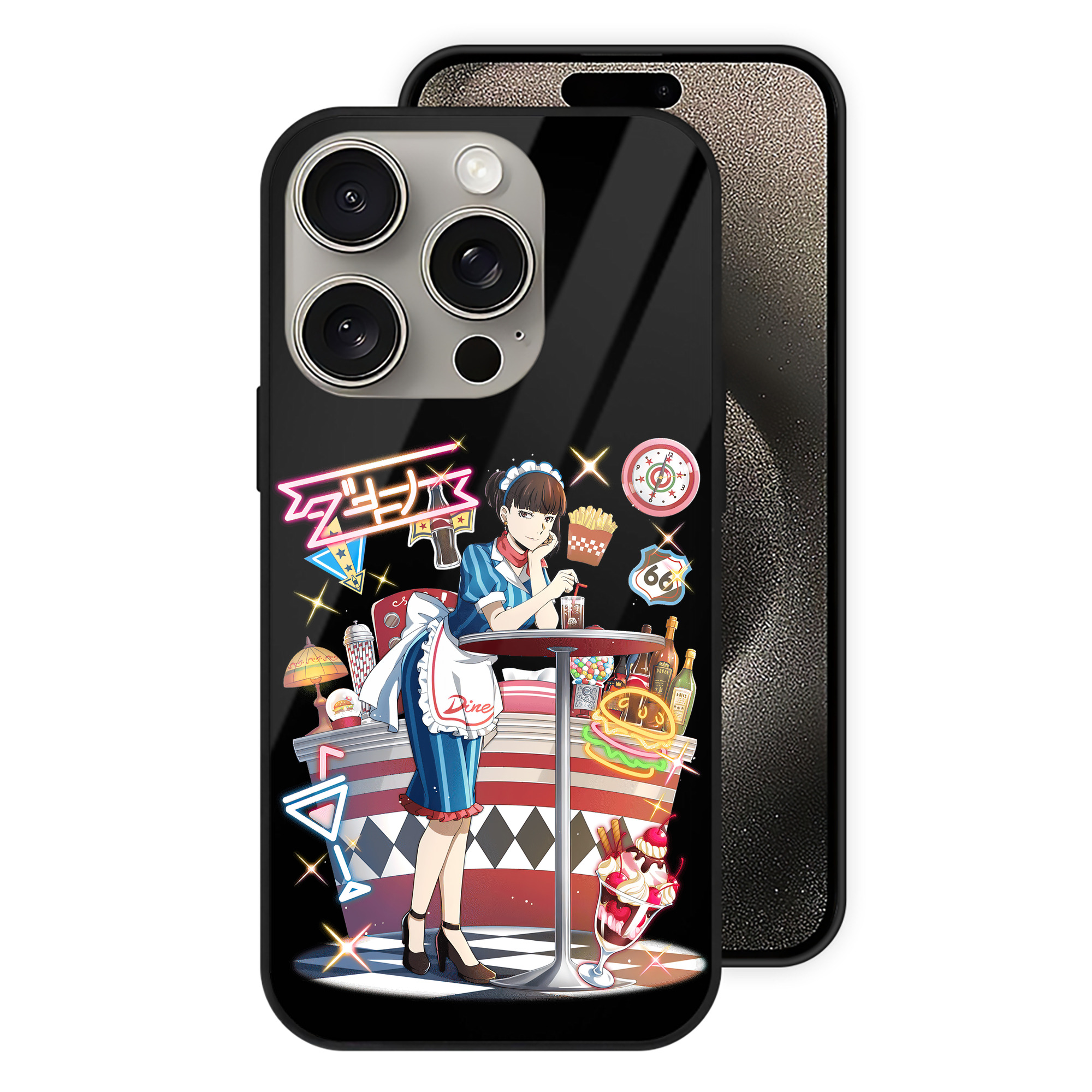 （画像用） 文豪ストレイドッグス Bungo Stray Dogs 【iPhone15Pro対応】スマホケース 耐衝撃＆黄変防止 背面ガラス