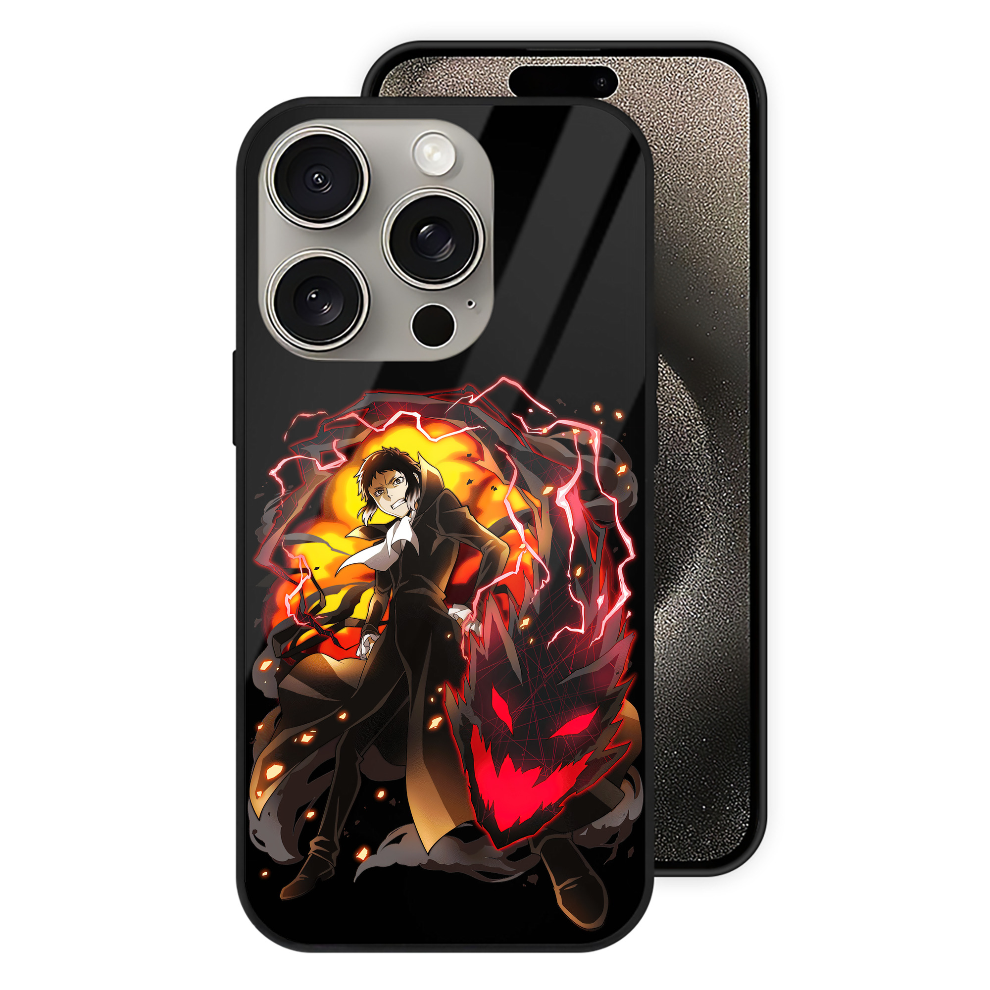 （画像用） 文豪ストレイドッグス Bungo Stray Dogs 【iPhone15Pro対応】スマホケース 耐衝撃＆黄変防止 背面ガラス