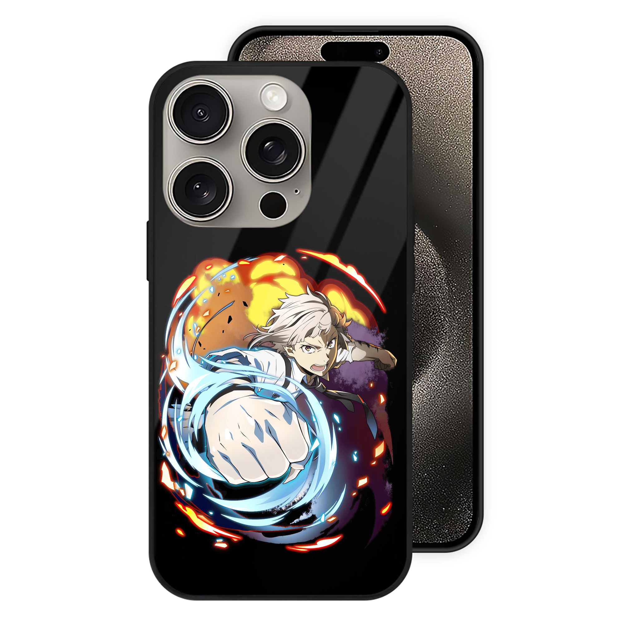 （画像用） 文豪ストレイドッグス Bungo Stray Dogs 【iPhone15Pro対応】スマホケース 耐衝撃＆黄変防止 背面ガラス