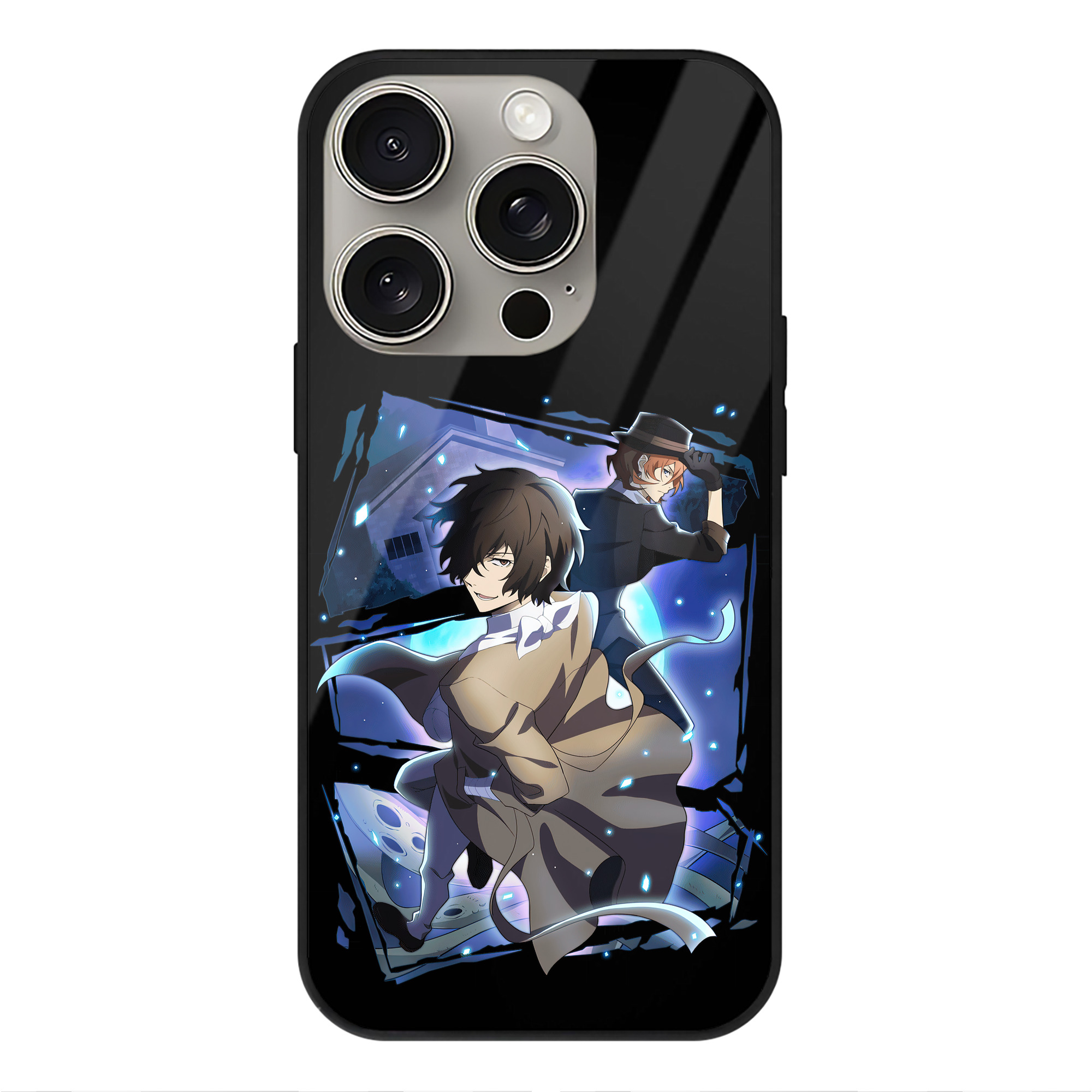 （画像用） 文豪ストレイドッグス Bungo Stray Dogs 【iPhone15Pro対応】スマホケース 耐衝撃＆黄変防止 背面ガラス