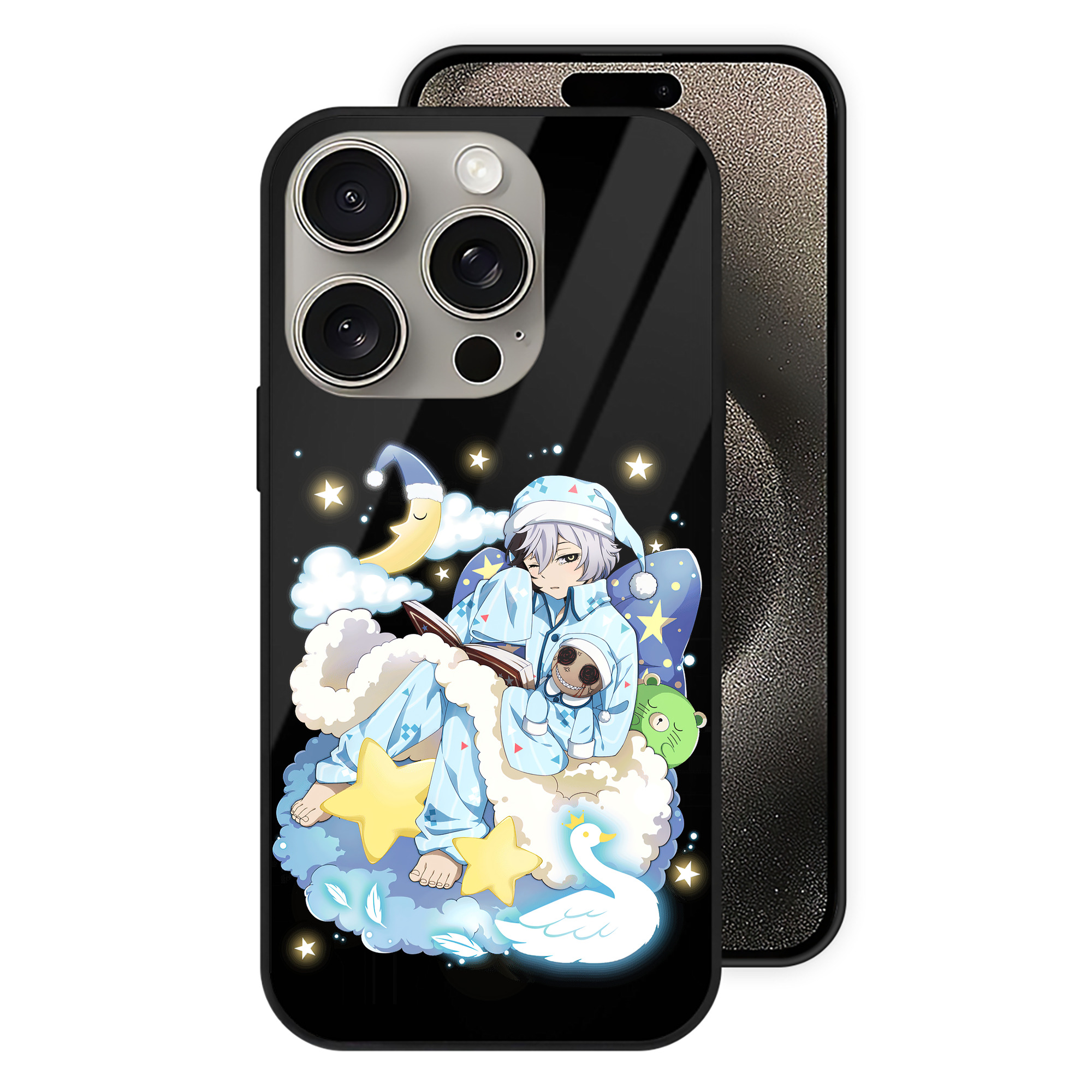 （画像用） 文豪ストレイドッグス Bungo Stray Dogs 【iPhone15Pro対応】スマホケース 耐衝撃＆黄変防止 背面ガラス