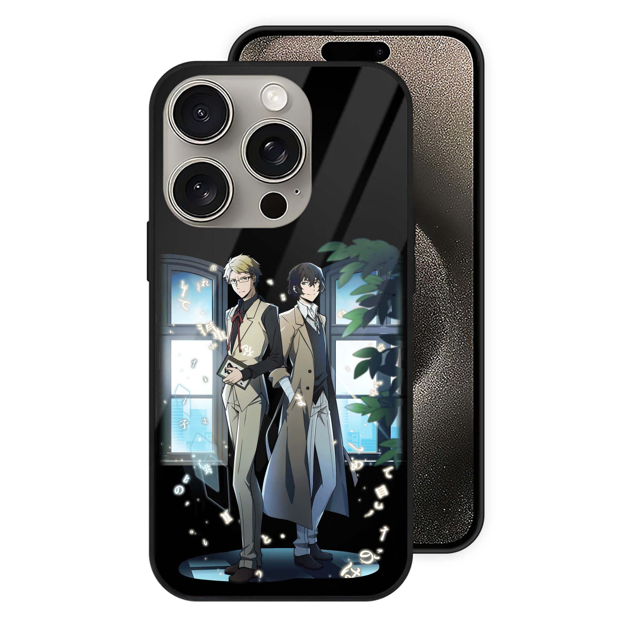 （画像用） 文豪ストレイドッグス Bungo Stray Dogs 【iPhone15Pro対応】スマホケース 耐衝撃＆黄変防止 背面ガラス