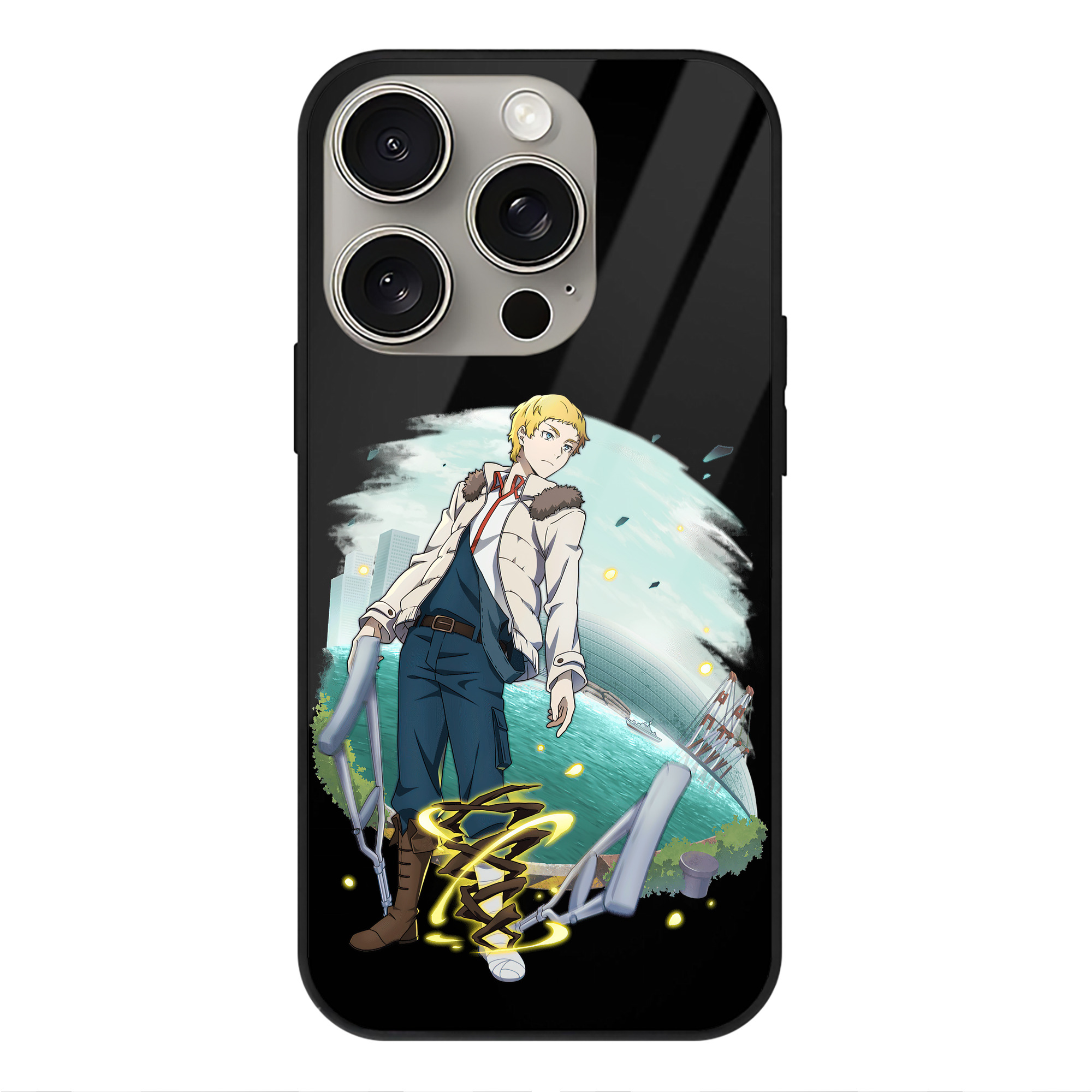 （画像用） 文豪ストレイドッグス Bungo Stray Dogs 【iPhone15Pro対応】スマホケース 耐衝撃＆黄変防止 背面ガラス