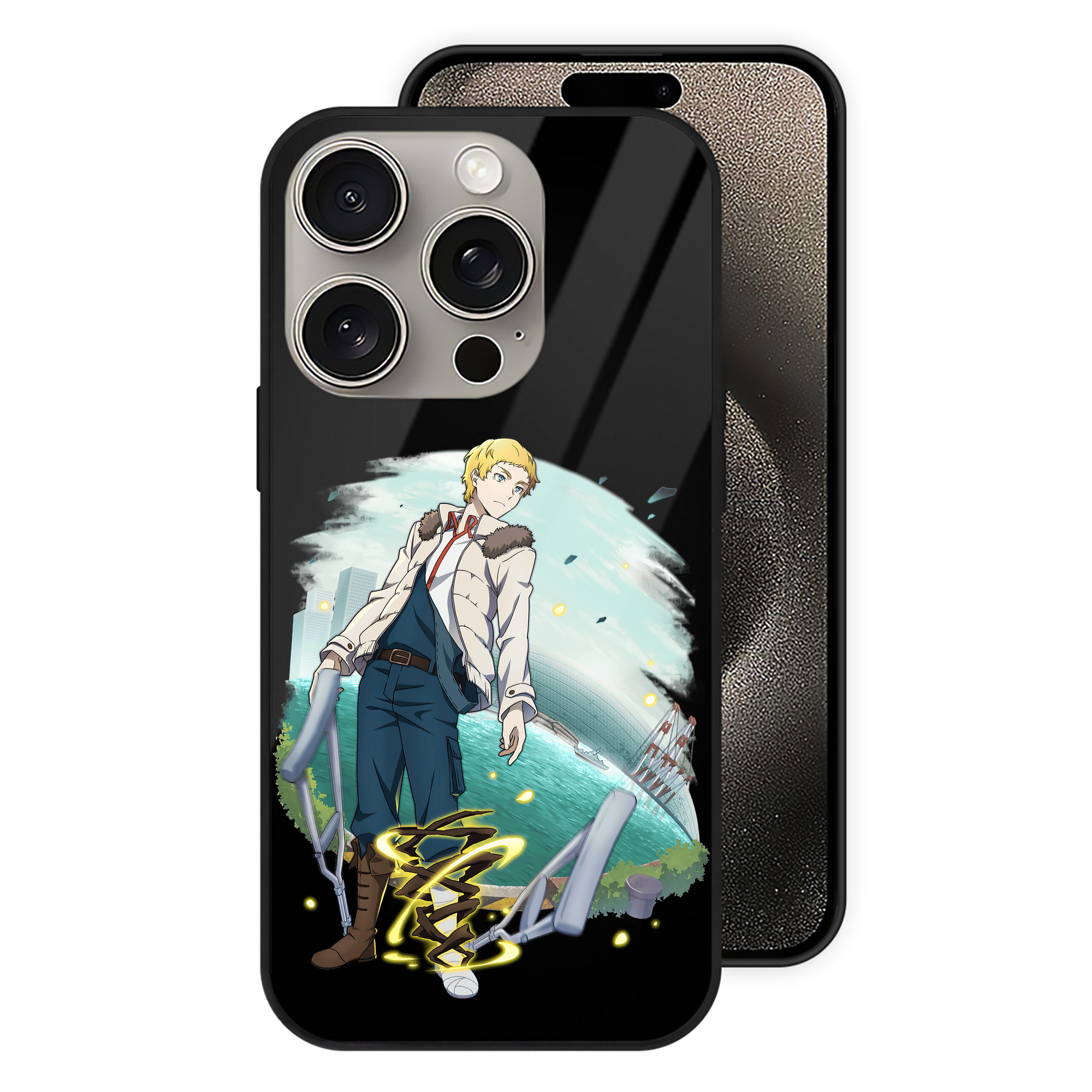 （画像用） 文豪ストレイドッグス Bungo Stray Dogs 【iPhone15Pro対応】スマホケース 耐衝撃＆黄変防止 背面ガラス