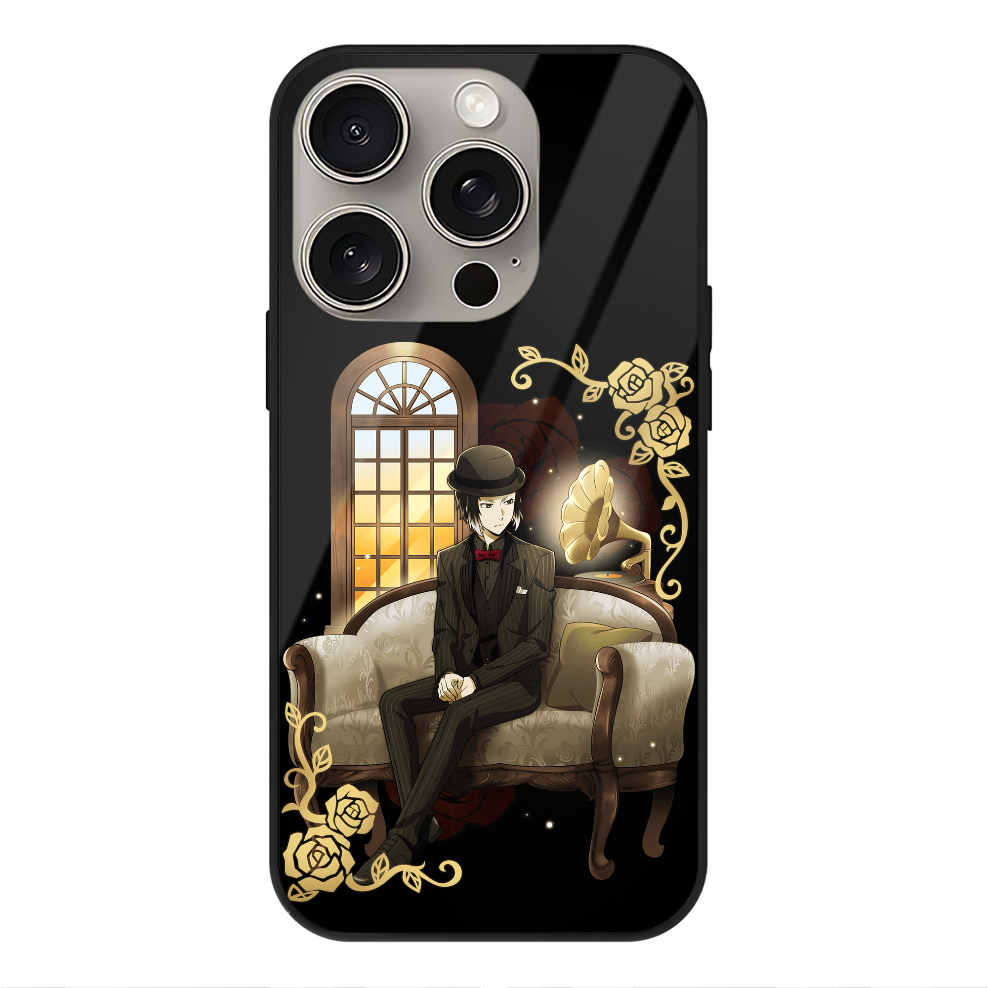 （画像用） 文豪ストレイドッグス Bungo Stray Dogs 【iPhone15Pro対応】スマホケース 耐衝撃＆黄変防止 背面ガラス
