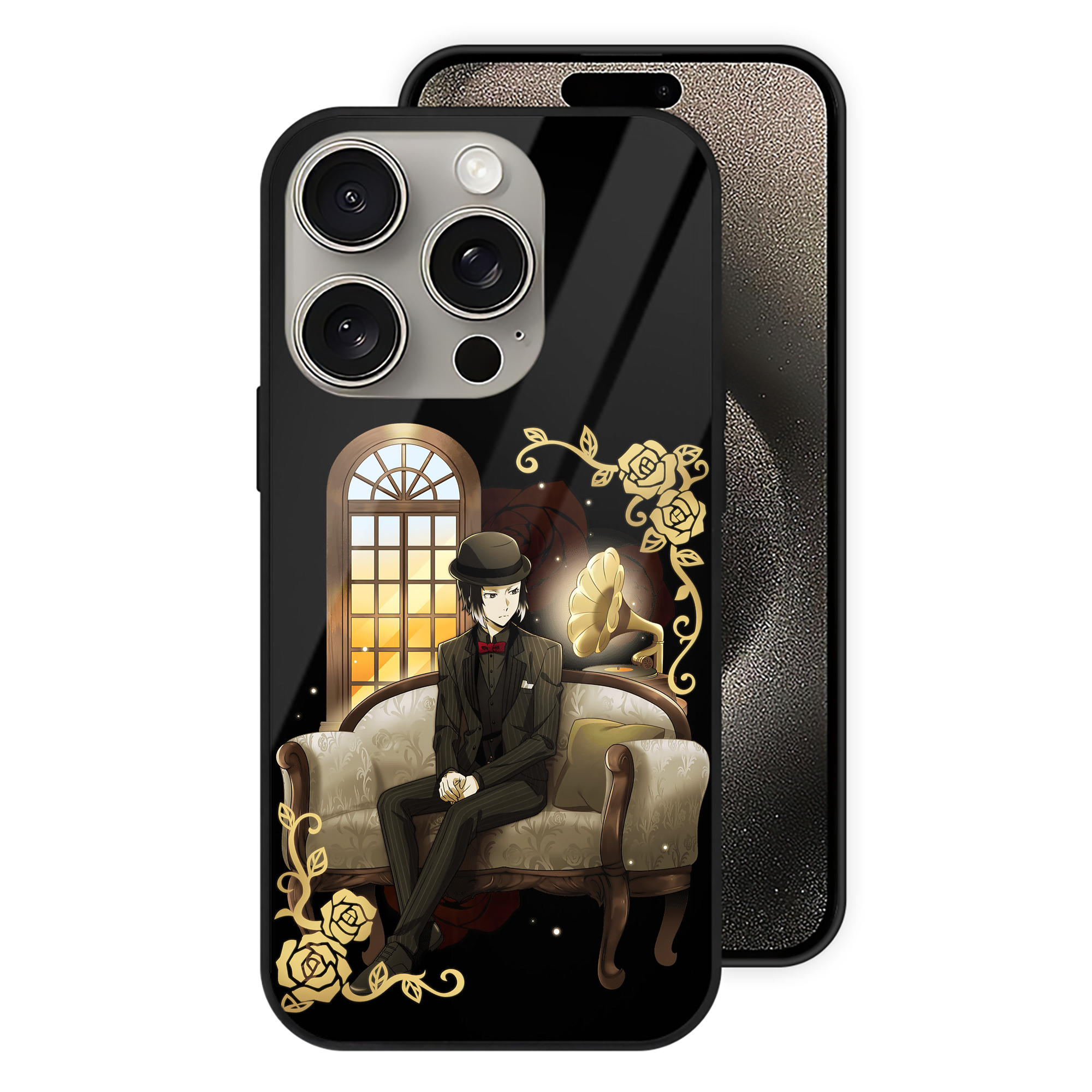 （画像用） 文豪ストレイドッグス Bungo Stray Dogs 【iPhone15Pro対応】スマホケース 耐衝撃＆黄変防止 背面ガラス