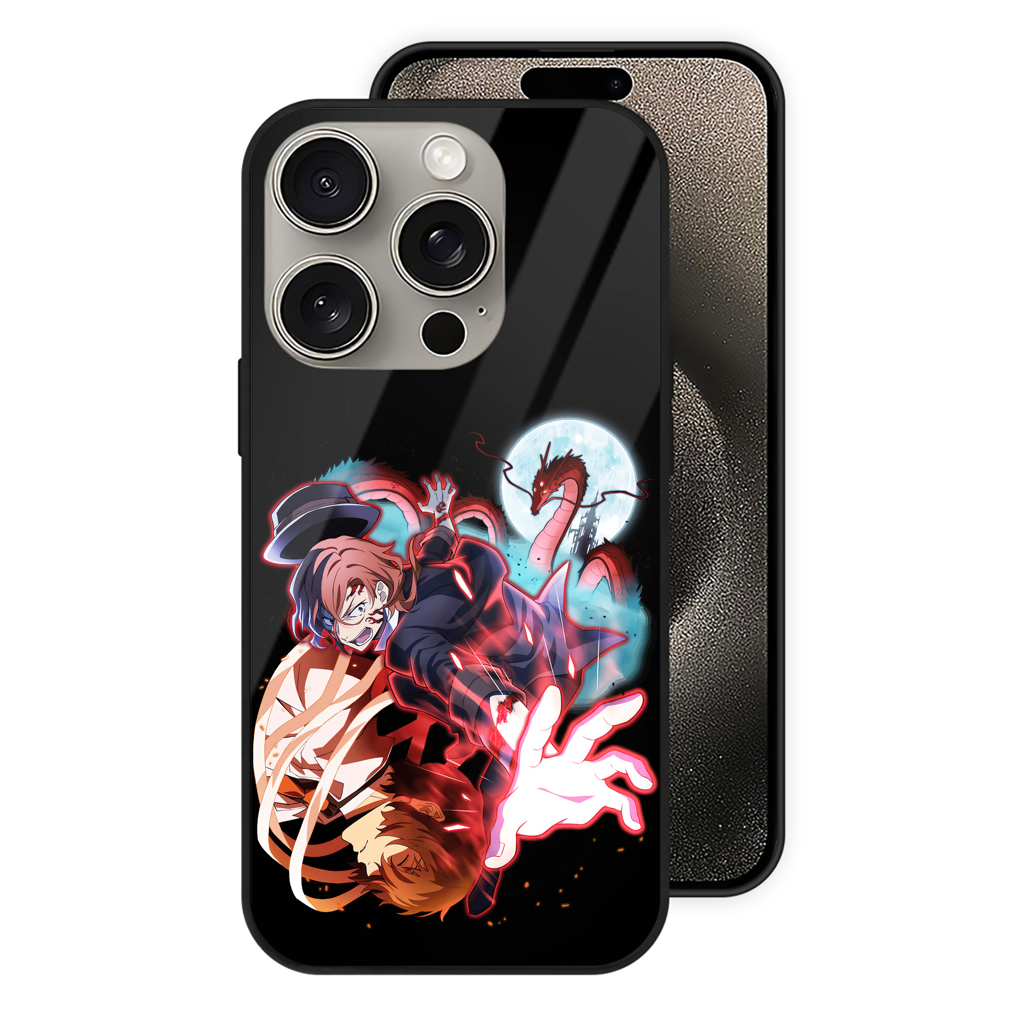 （画像用） 文豪ストレイドッグス Bungo Stray Dogs 【iPhone15Pro対応】スマホケース 耐衝撃＆黄変防止 背面ガラス