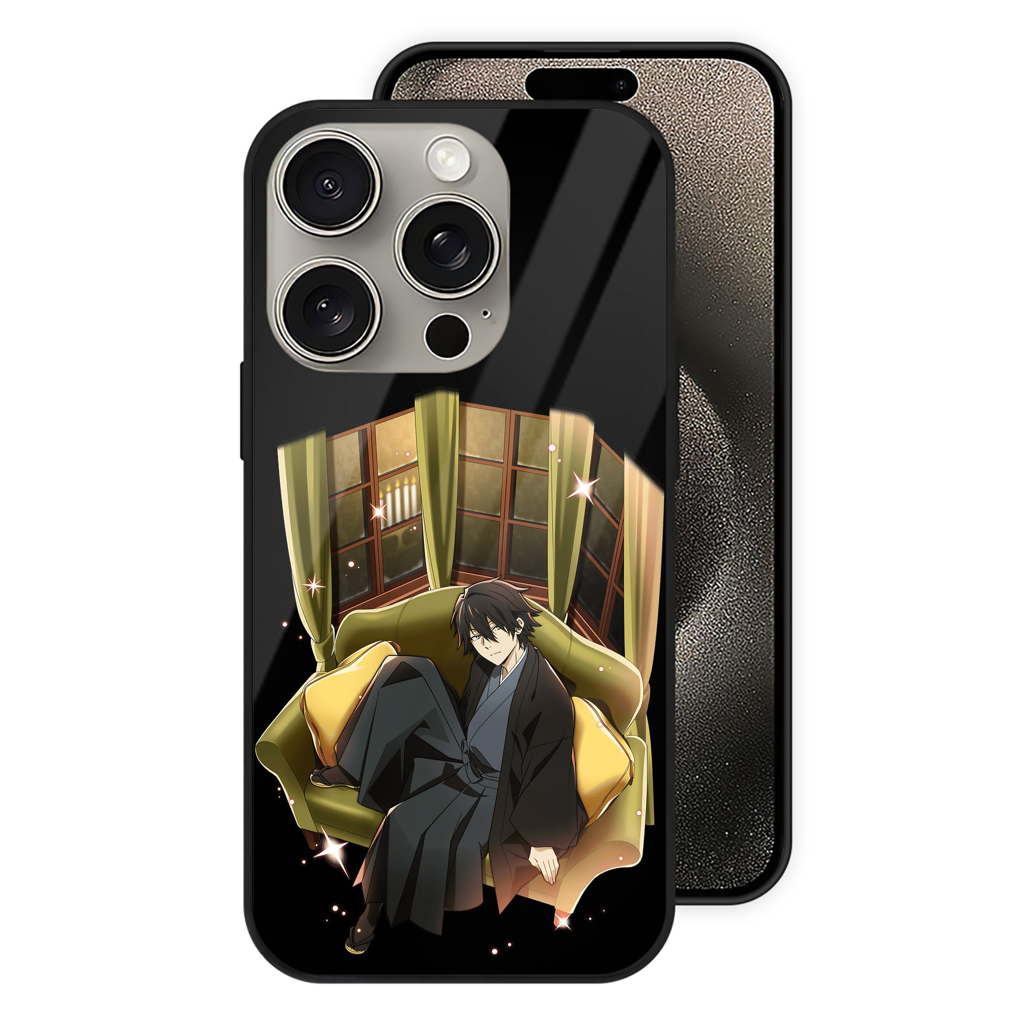 （画像用） 文豪ストレイドッグス Bungo Stray Dogs 【iPhone15Pro対応】スマホケース 耐衝撃＆黄変防止 背面ガラス