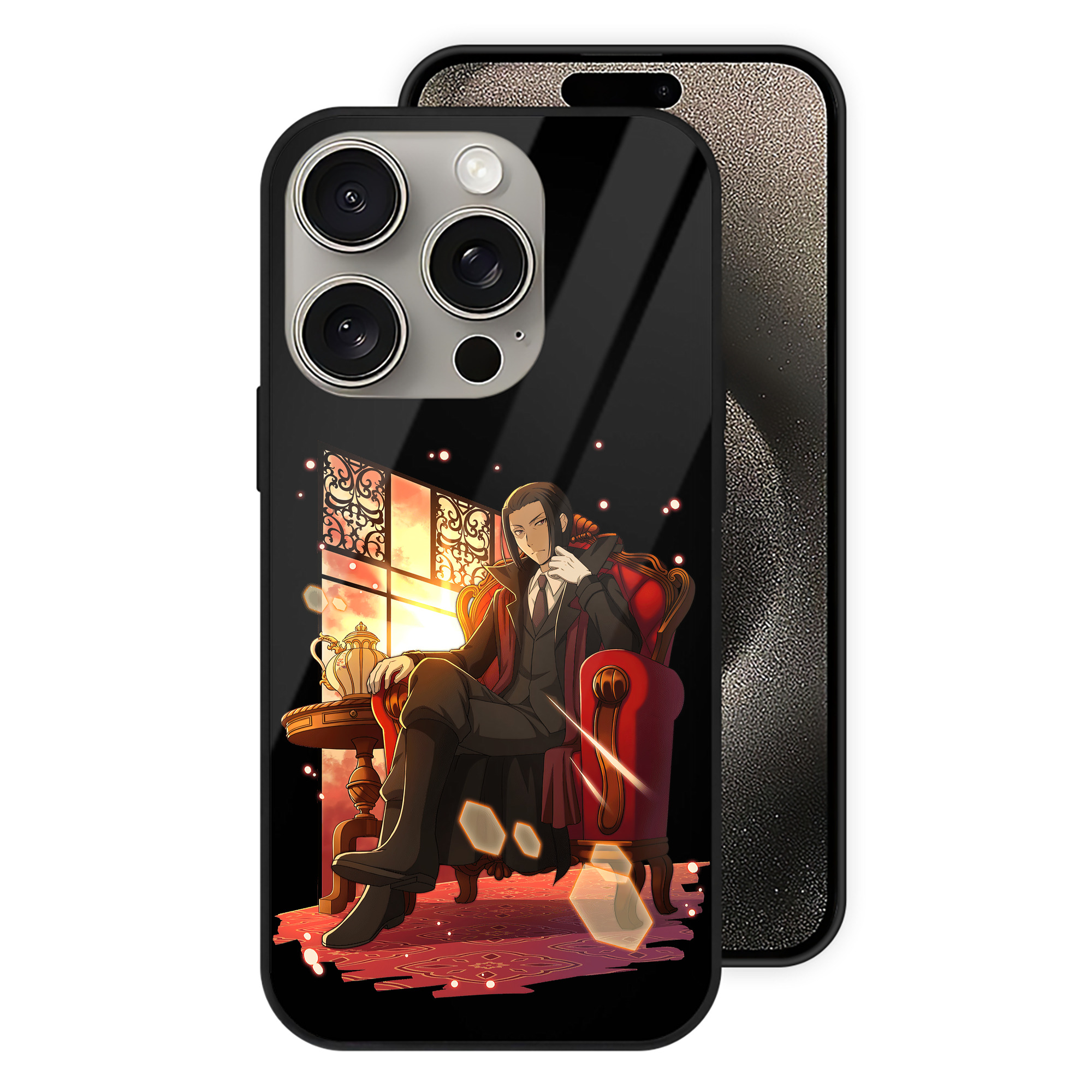 （画像用） 文豪ストレイドッグス Bungo Stray Dogs 【iPhone15Pro対応】スマホケース 耐衝撃＆黄変防止 背面ガラス