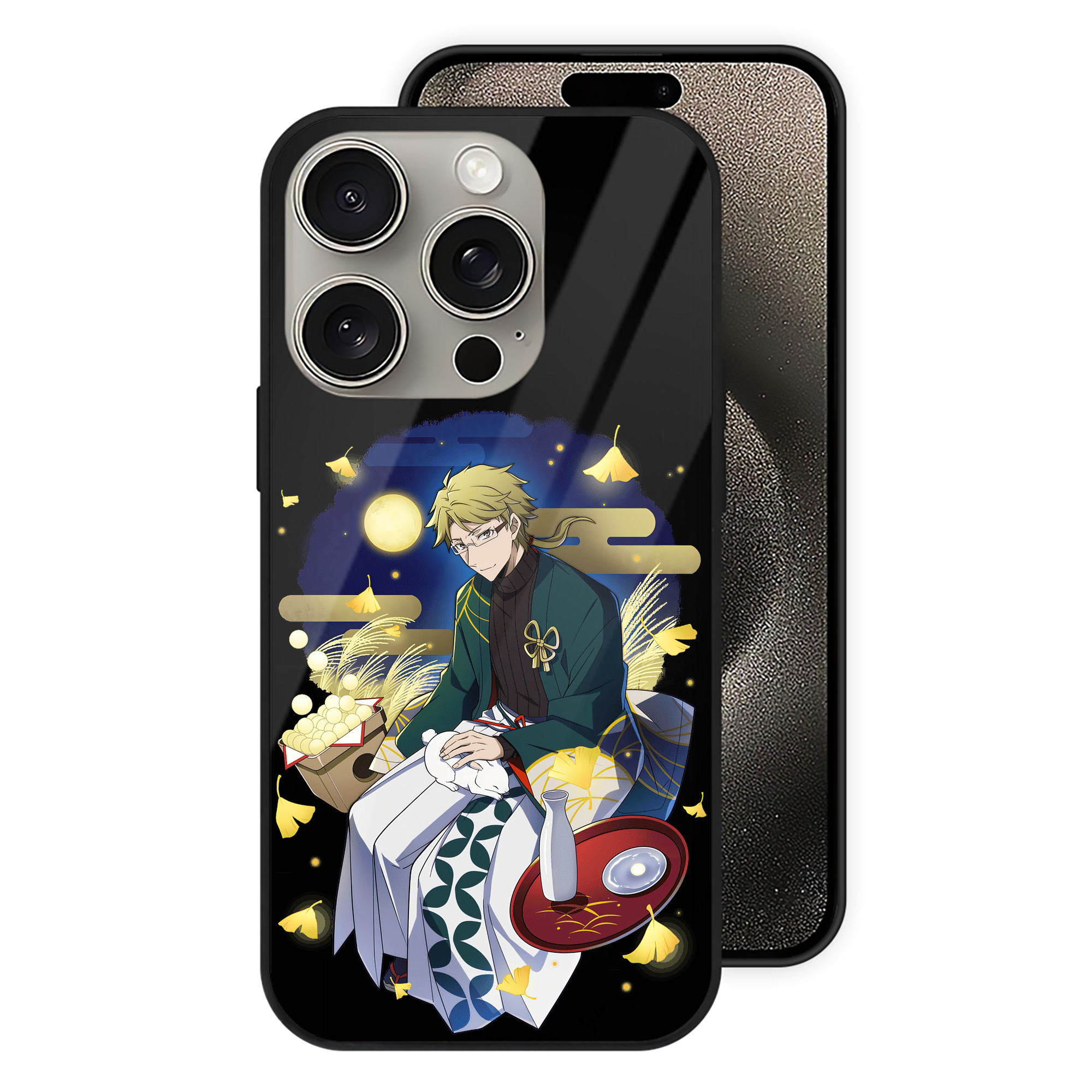 （画像用） 文豪ストレイドッグス Bungo Stray Dogs 【iPhone15Pro対応】スマホケース 耐衝撃＆黄変防止 背面ガラス