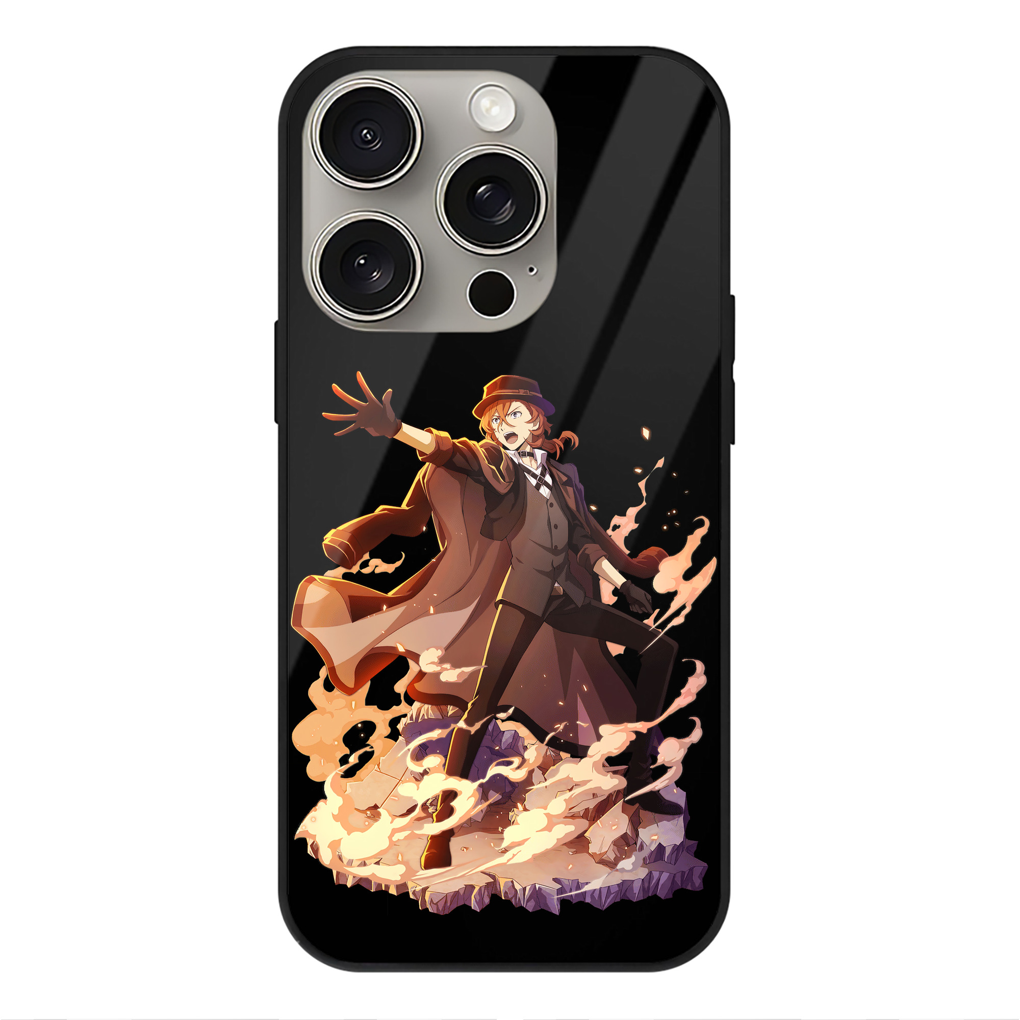 （画像用） 文豪ストレイドッグス Bungo Stray Dogs 【iPhone15Pro対応】スマホケース 耐衝撃＆黄変防止 背面ガラス