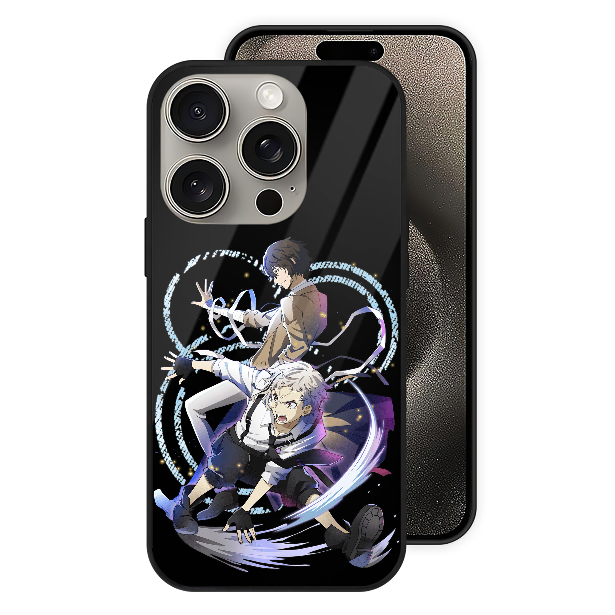 （画像用） 文豪ストレイドッグス Bungo Stray Dogs 【iPhone15Pro対応】スマホケース 耐衝撃＆黄変防止 背面ガラス