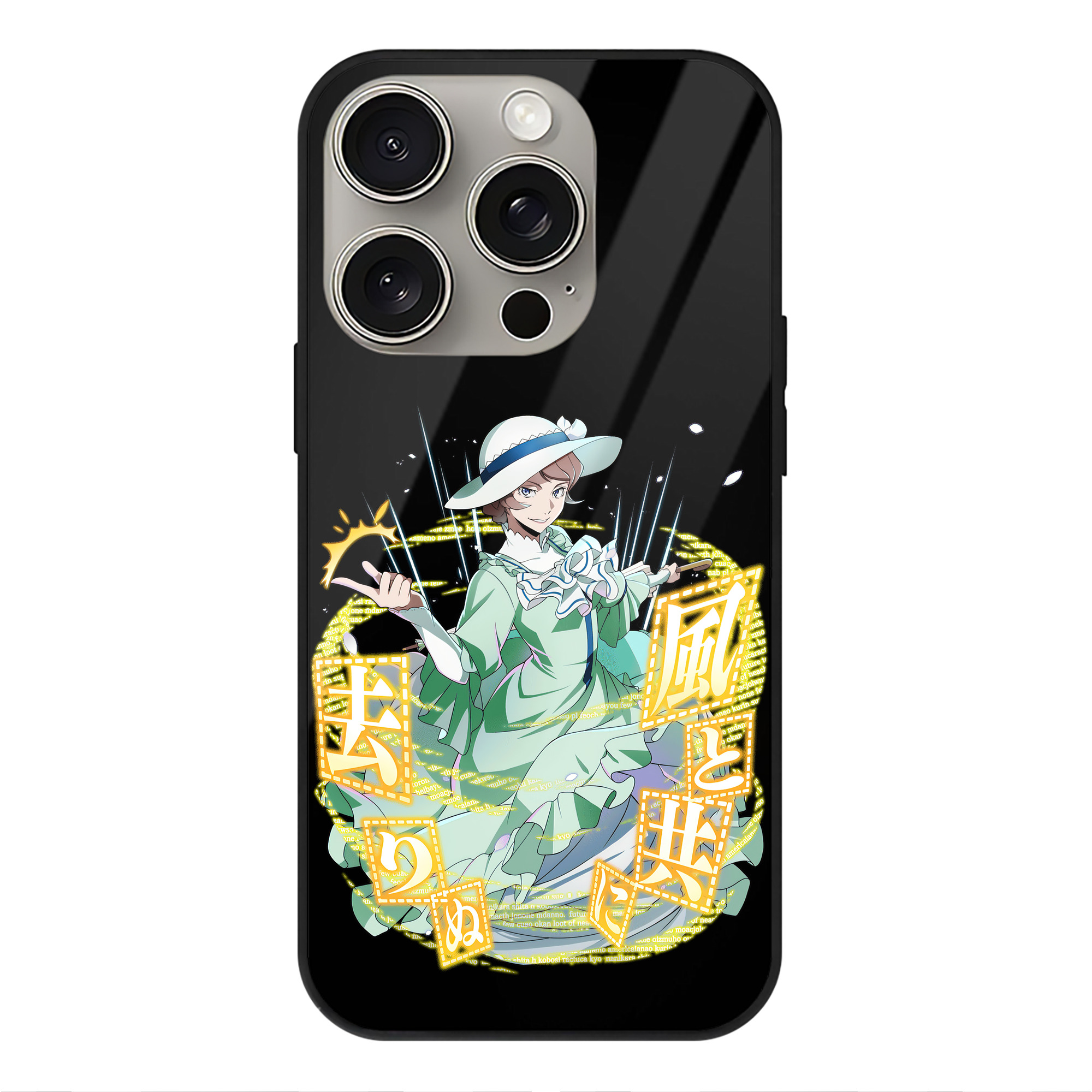 （画像用） 文豪ストレイドッグス Bungo Stray Dogs 【iPhone15Pro対応】スマホケース 耐衝撃＆黄変防止 背面ガラス