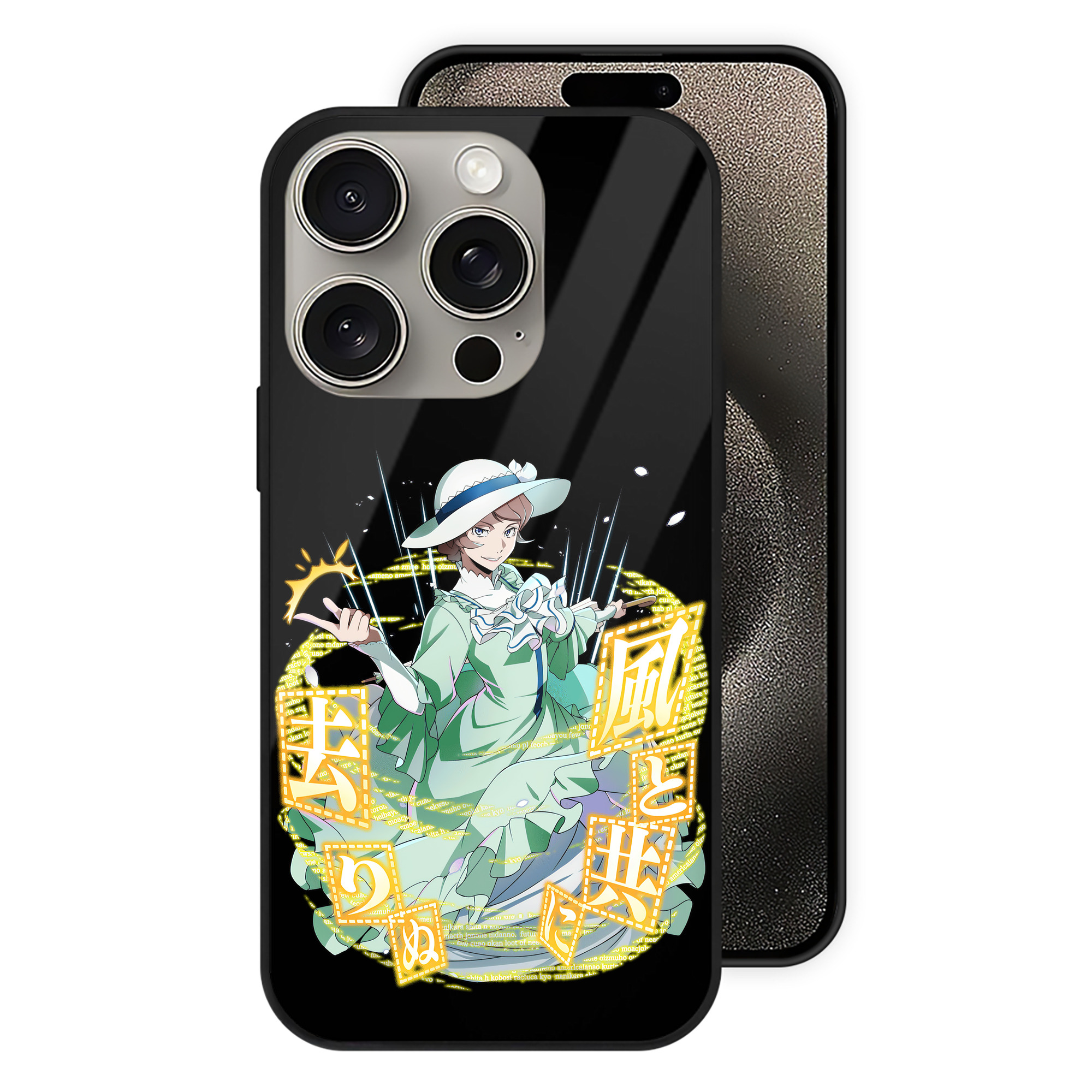 （画像用） 文豪ストレイドッグス Bungo Stray Dogs 【iPhone15Pro対応】スマホケース 耐衝撃＆黄変防止 背面ガラス