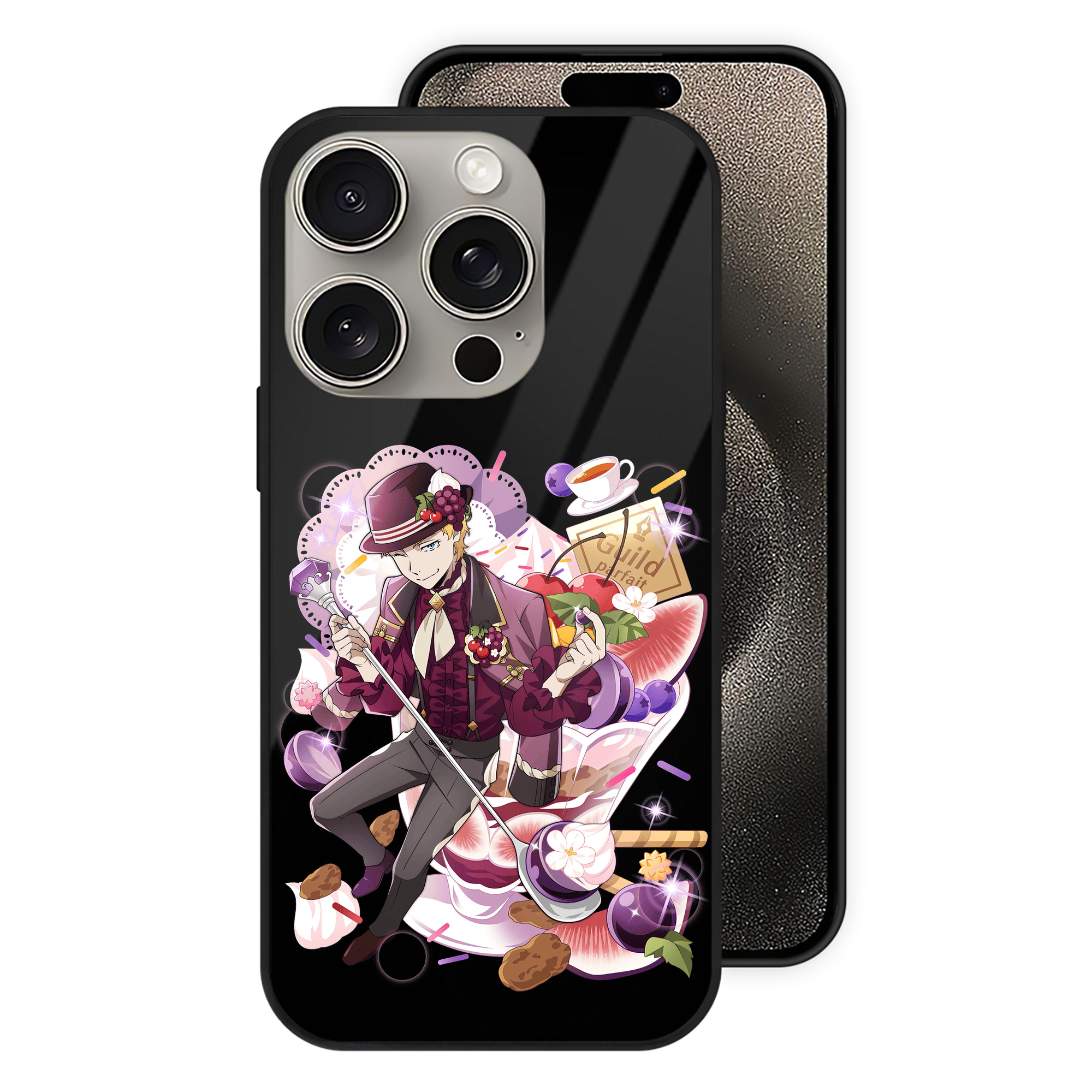 （画像用） 文豪ストレイドッグス Bungo Stray Dogs 【iPhone15Pro対応】スマホケース 耐衝撃＆黄変防止 背面ガラス