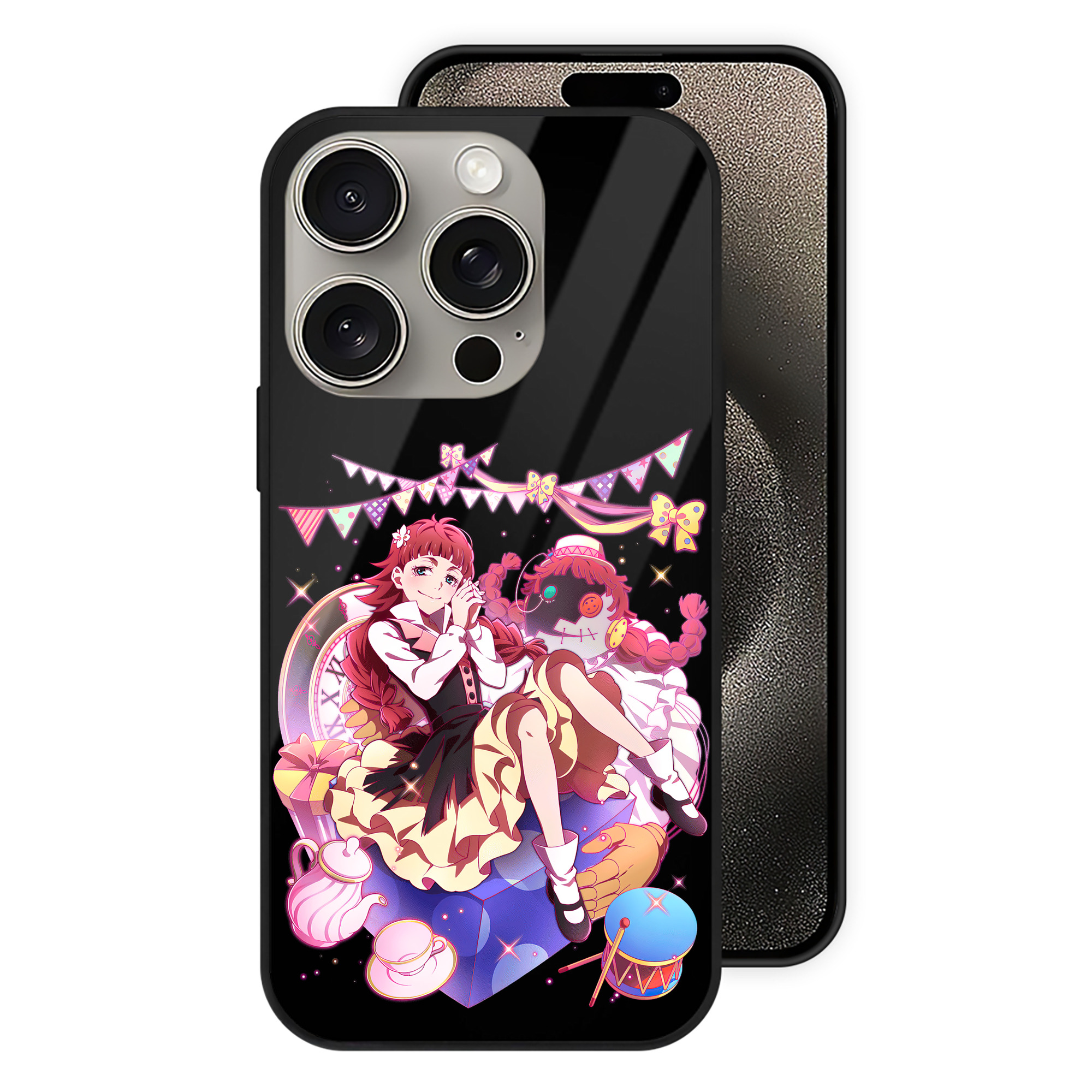 （画像用） 文豪ストレイドッグス Bungo Stray Dogs 【iPhone15Pro対応】スマホケース 耐衝撃＆黄変防止 背面ガラス