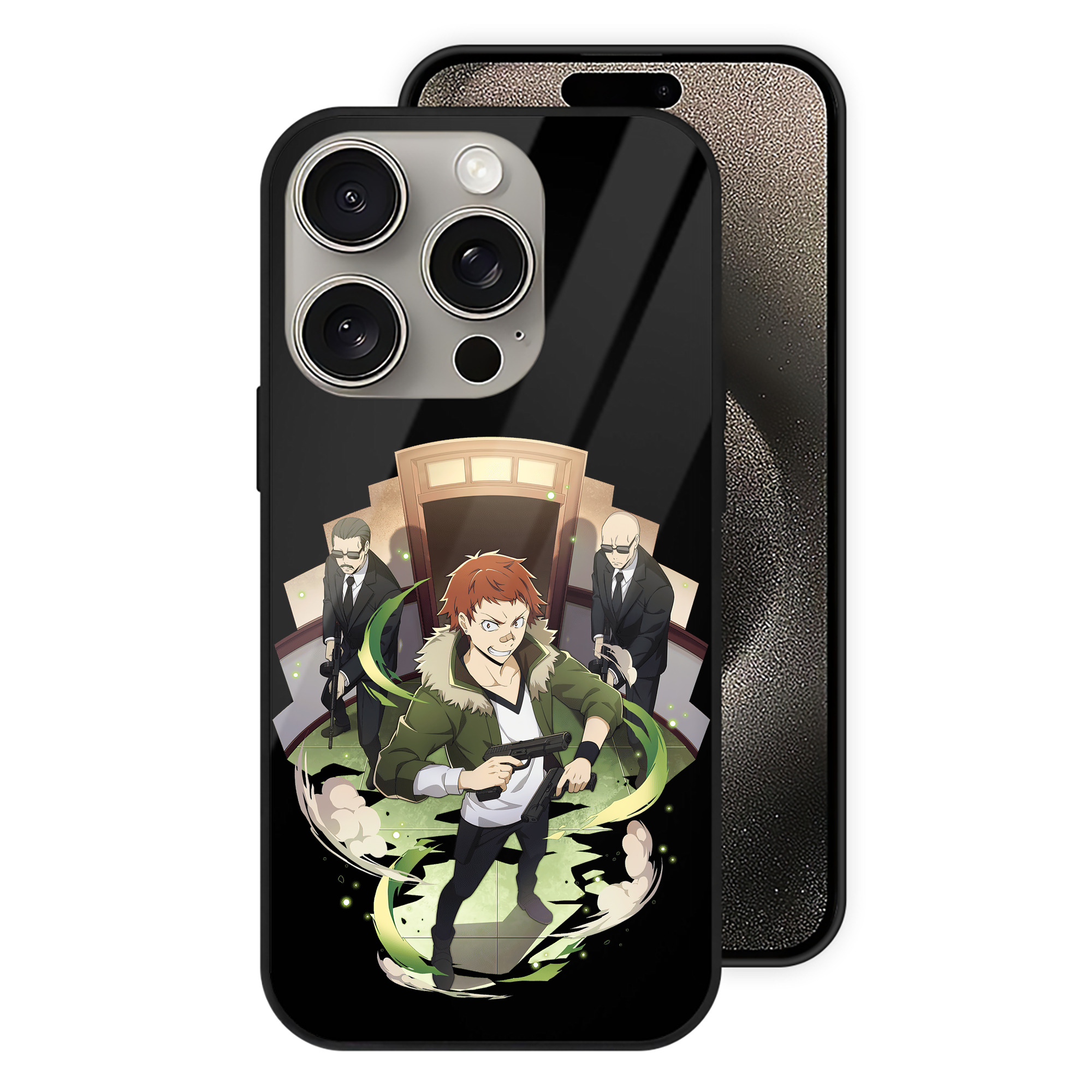 （画像用） 文豪ストレイドッグス Bungo Stray Dogs 【iPhone15Pro対応】スマホケース 耐衝撃＆黄変防止 背面ガラス