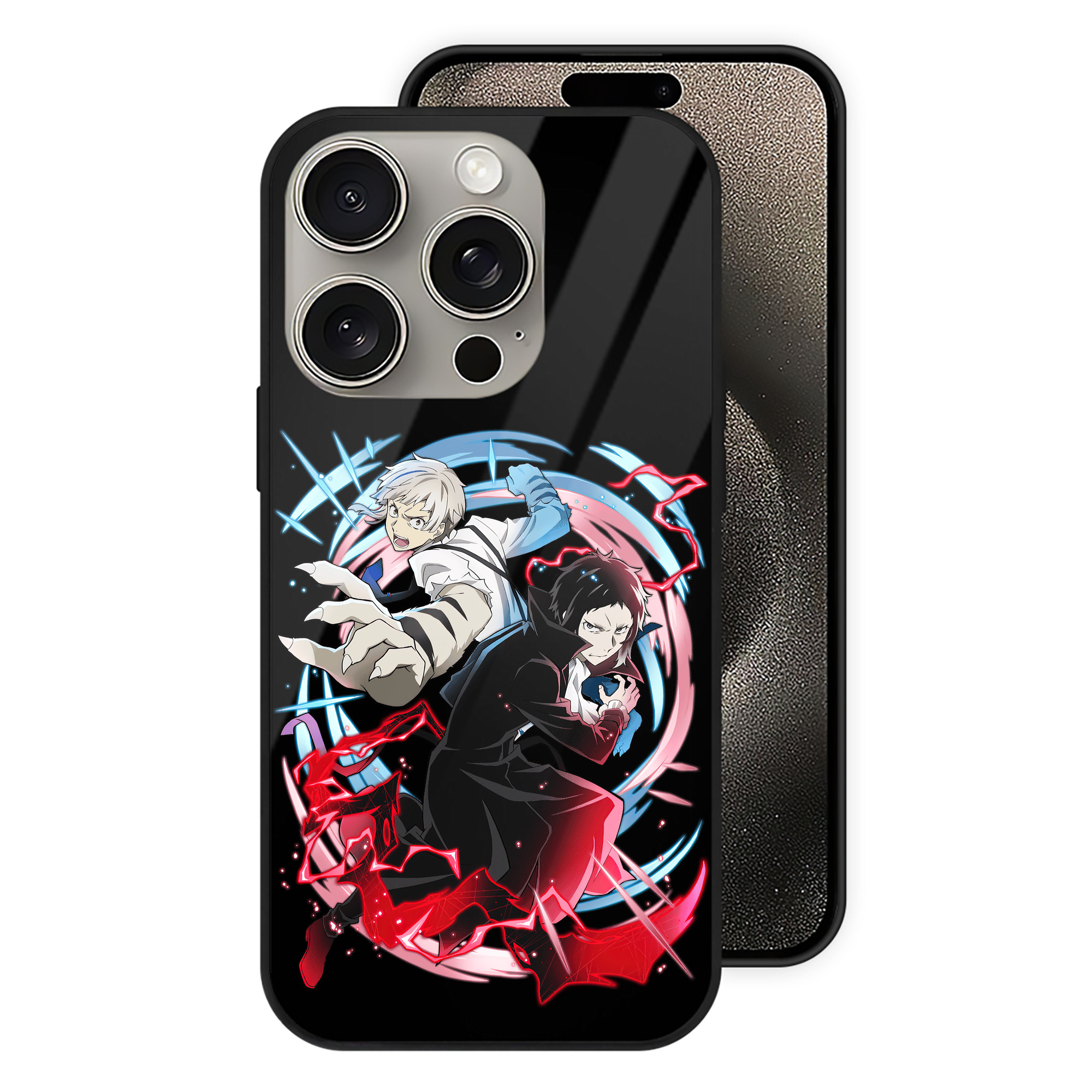 （画像用） 文豪ストレイドッグス Bungo Stray Dogs 【iPhone15Pro対応】スマホケース 耐衝撃＆黄変防止 背面ガラス