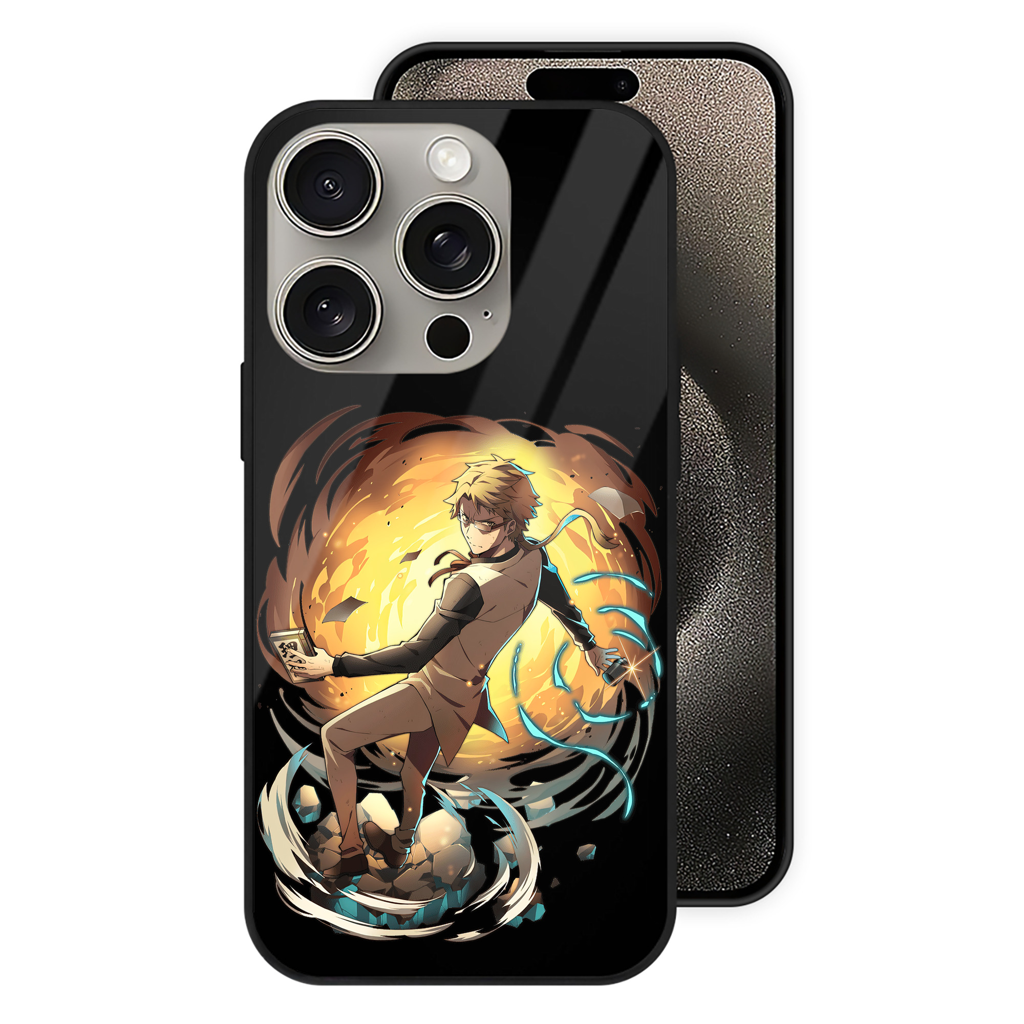 （画像用） 文豪ストレイドッグス Bungo Stray Dogs 【iPhone15Pro対応】スマホケース 耐衝撃＆黄変防止 背面ガラス