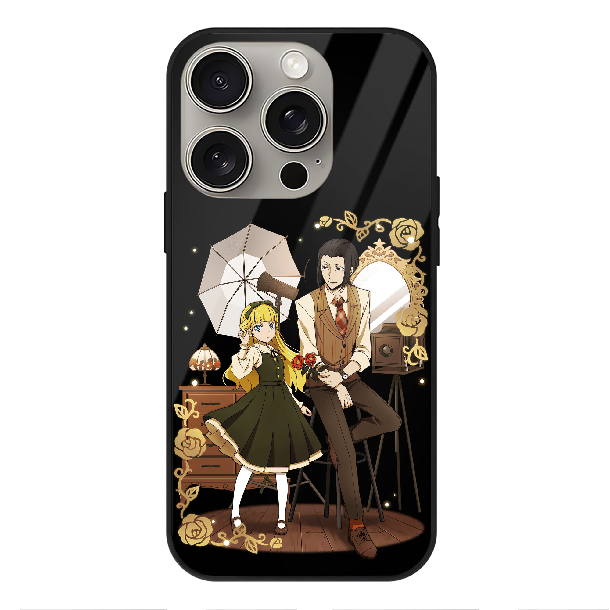（画像用） 文豪ストレイドッグス Bungo Stray Dogs 【iPhone15Pro対応】スマホケース 耐衝撃＆黄変防止 背面ガラス